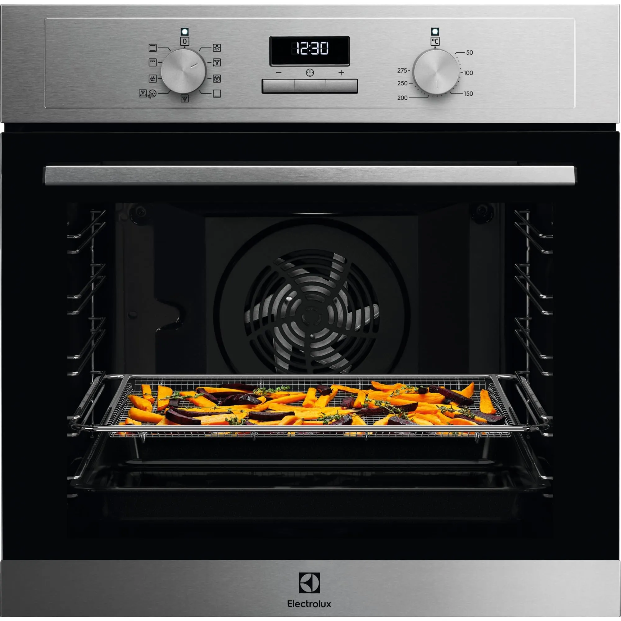 Electrolux Serie 700 Forno da Incasso Multifunzione AirFry, Capacità 72 L, EOM3H00X, Classe A, Funzione Pizza, 589x594x568 mm, Acciaio Inox