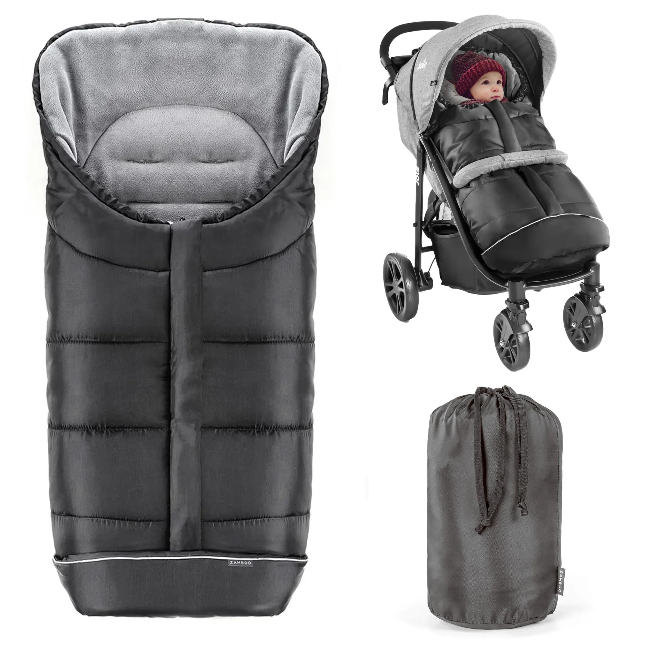Zamboo Sacco Termico Passeggino Universale Nero