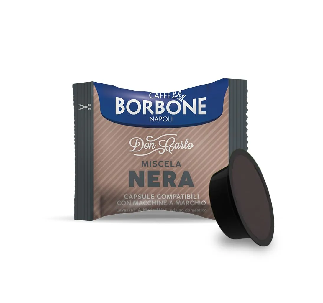 Caffè Borbone Don Carlo Miscela Nera - 50 Capsule Compatibili Lavazza A Modo Mio