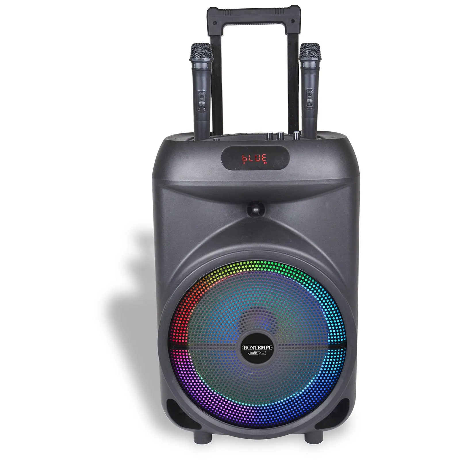 Bontempi TrolleySync Amplificatore Karaoke Trolley con 2 Microfoni Wireless