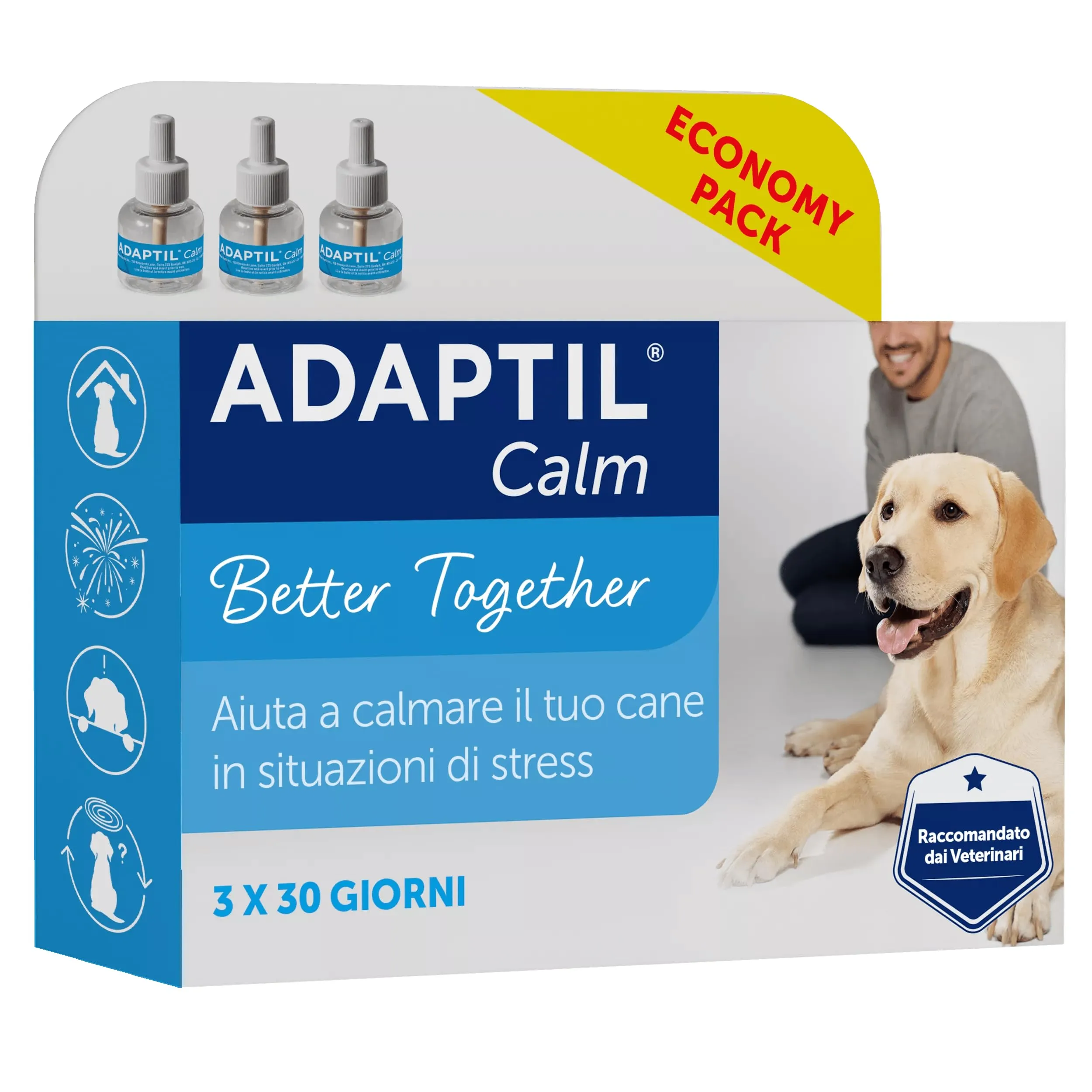 ADAPTIL® Calm Ricarica 3 x 48 ml - Soluzione Calmante per Cani
