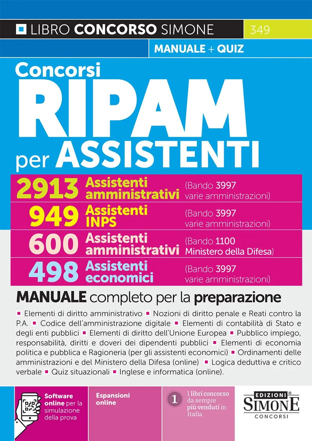 Concorsi RIPAM per Assistenti - Manuale completo e quiz per la preparazione ai concorsi pubblici