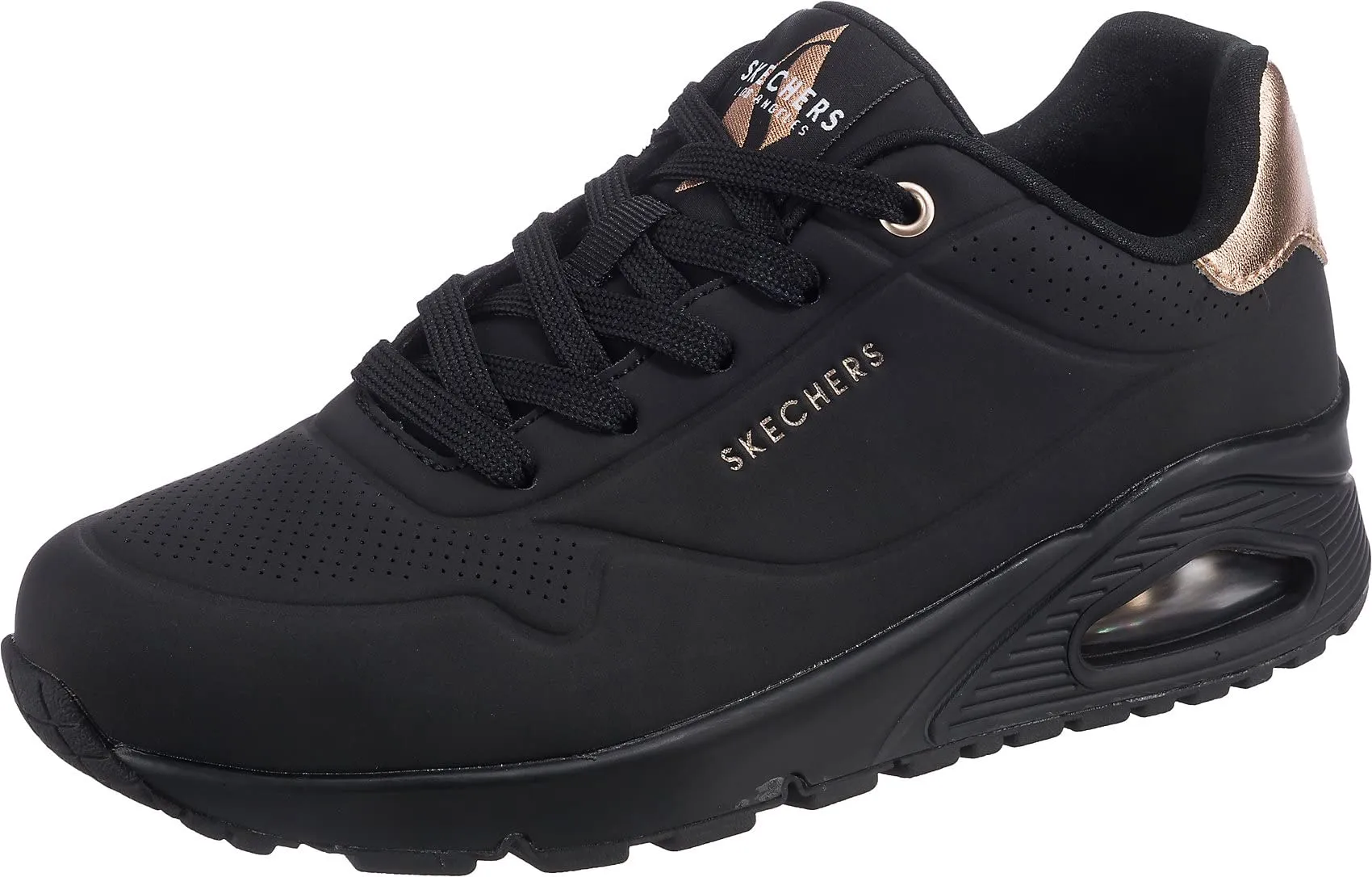 Skechers Uno - Golden Air, Sneakers Donna, Nero Shadow Black Gold
