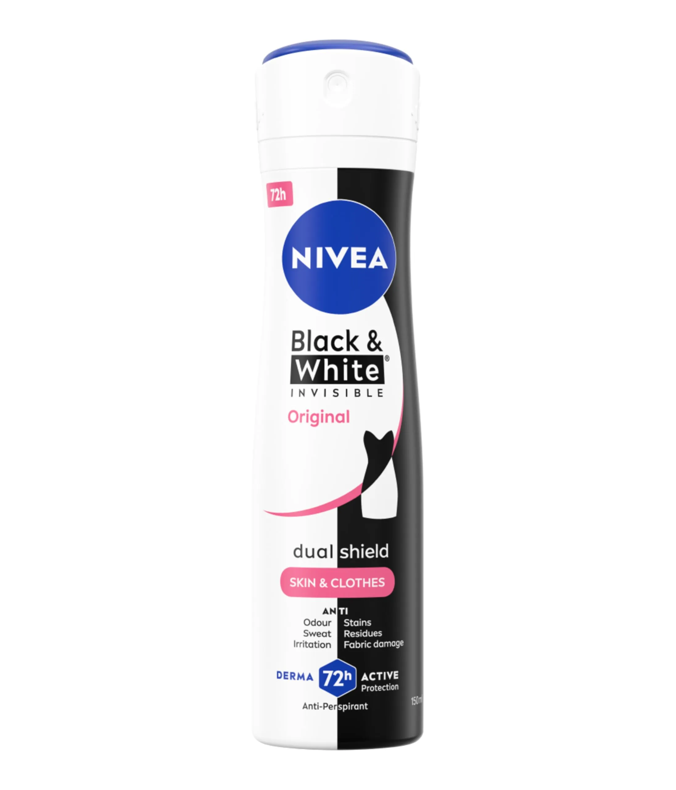 NIVEA Black & White Invisible Original Spray - 6 x 150ml