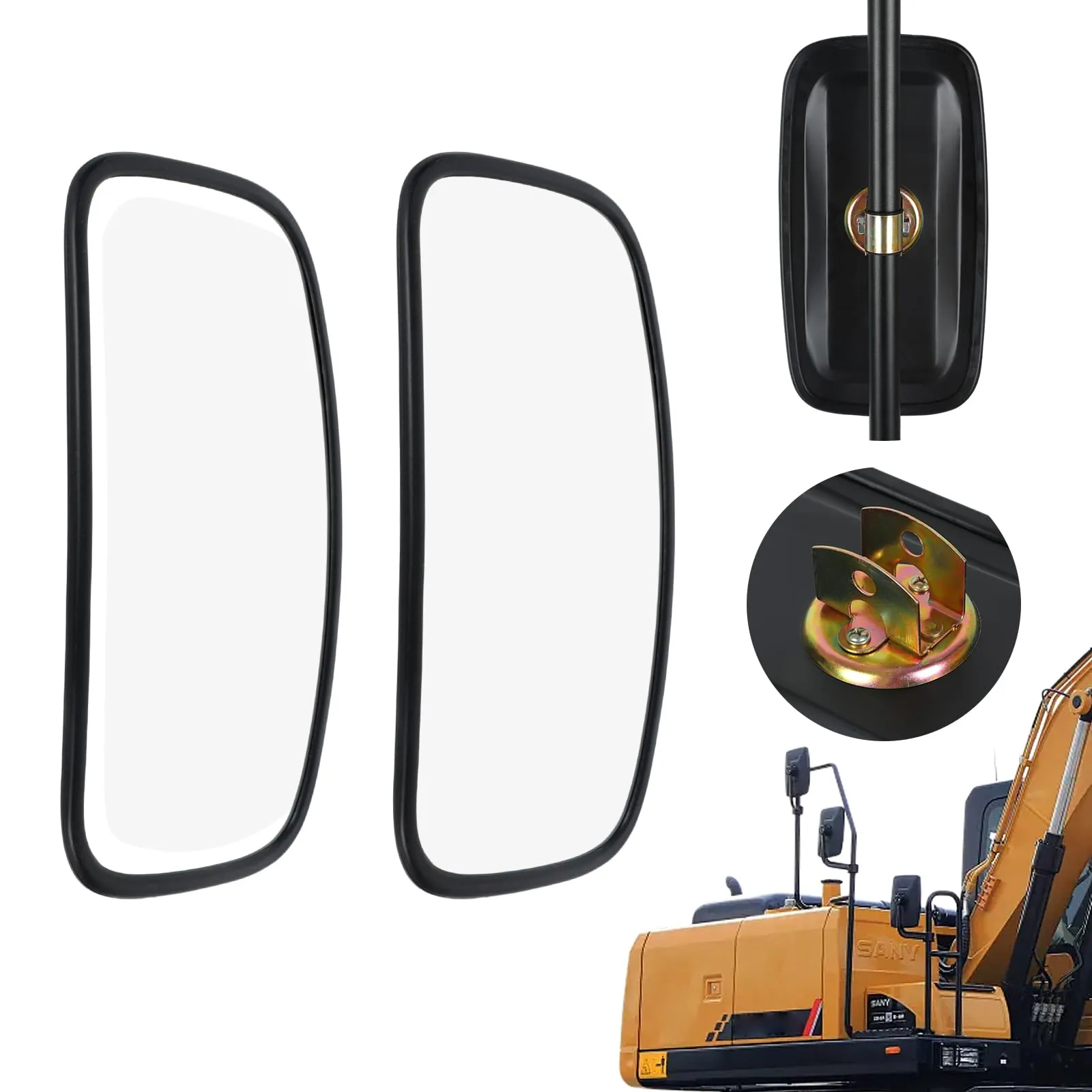Set di 2 Specchietti Universali per Trattore 33x18 cm in PVC