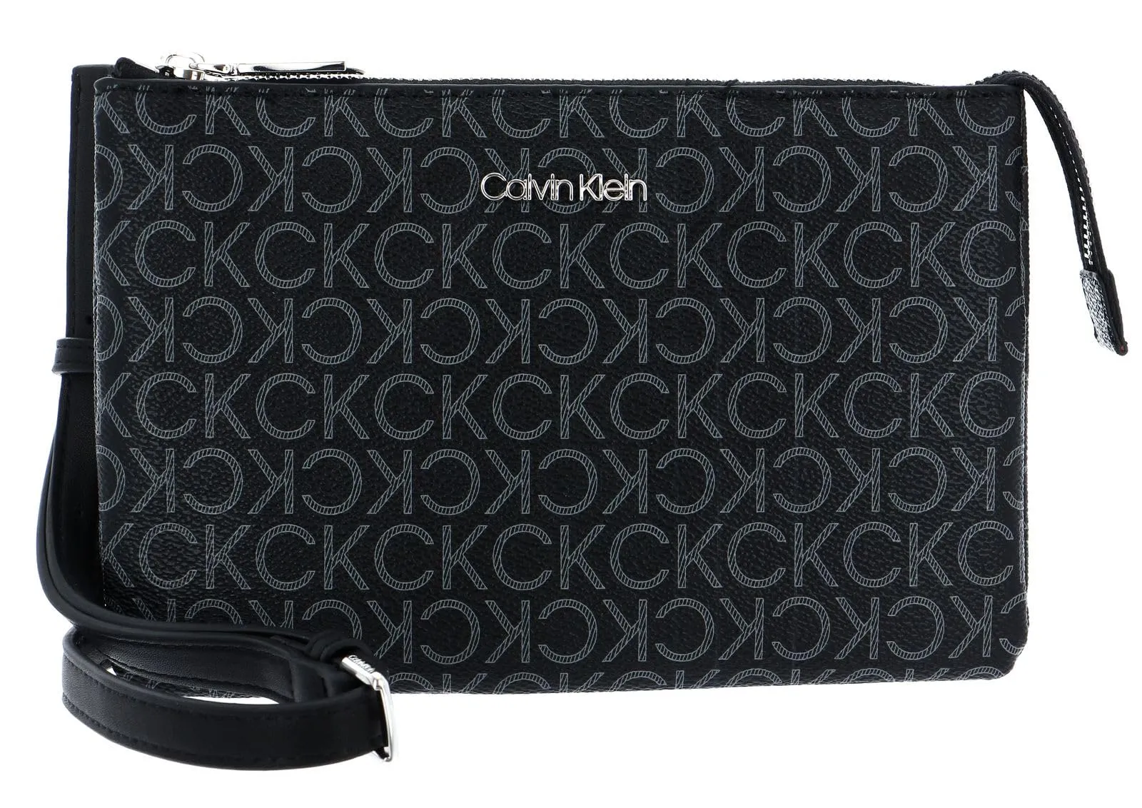 Calvin Klein Borsa a Tracolla Donna Ck Must Ew Xbody Mono Piccola, Nero (Black Mono), Taglia Unica