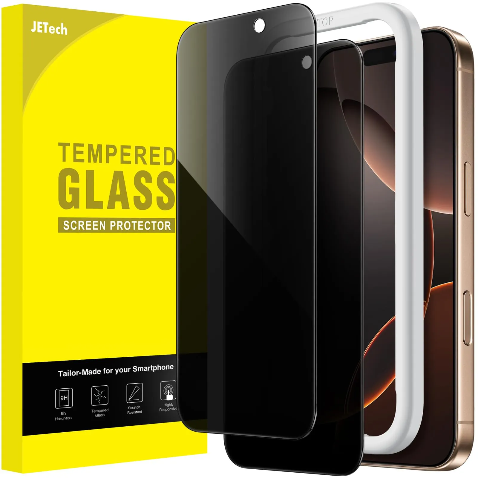 JETech Privacy Pellicola Protettiva per iPhone 16 Pro Max