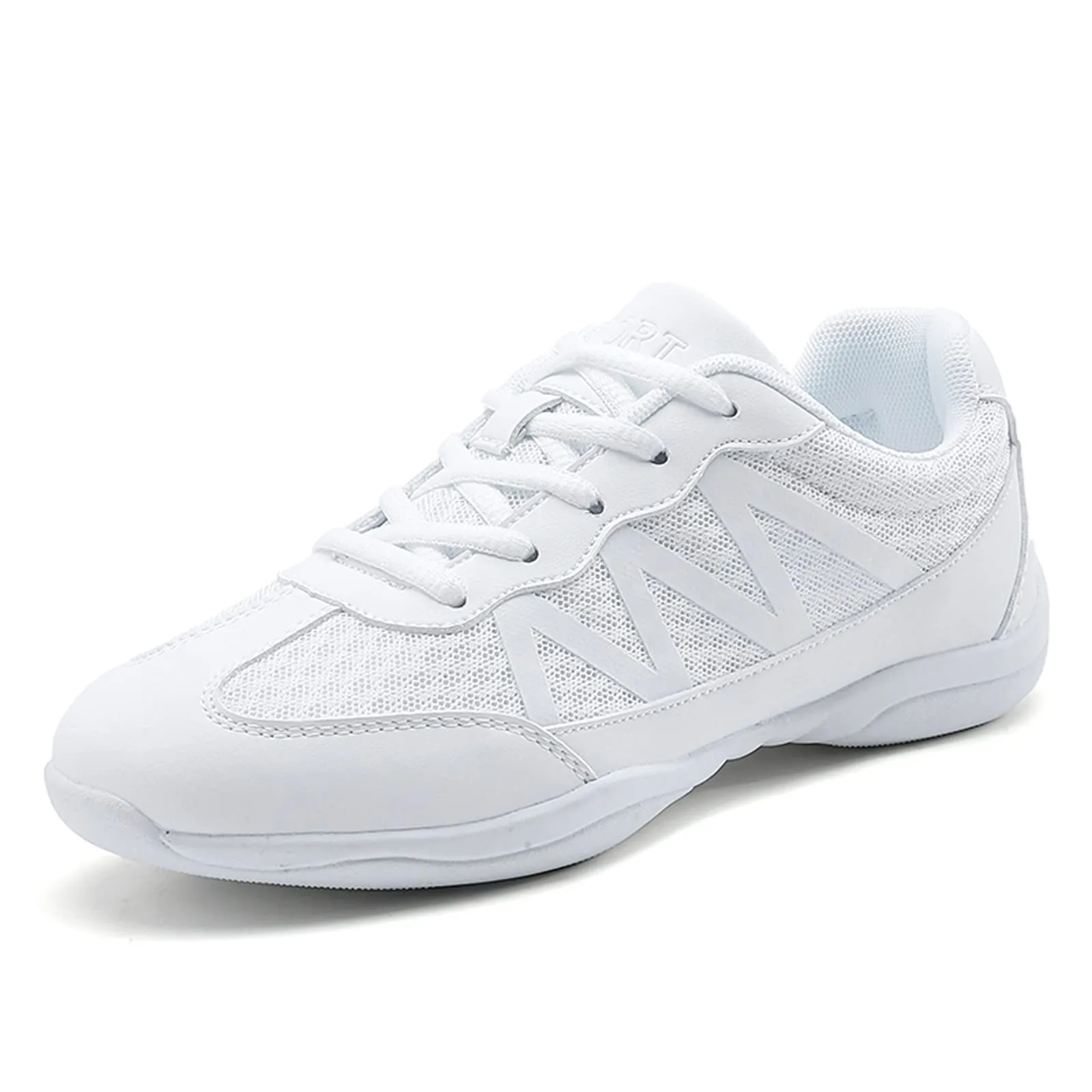 Scarpe da cheerleading bianche ragazze cheer scarpe da donna scarpe da ballo yoga fitness ginnastica allenamento scarpe, Bianco 1, 28 EU