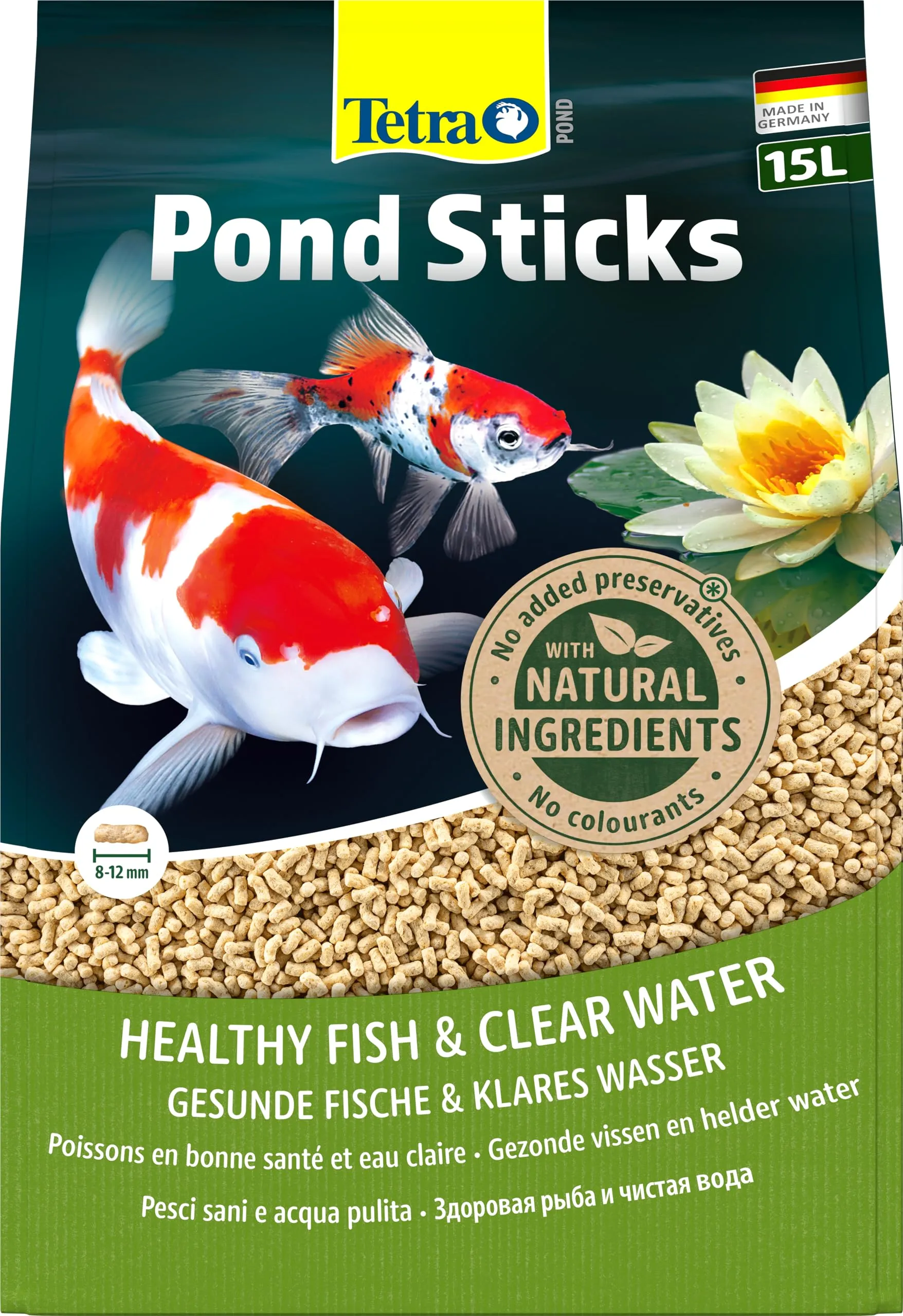 Tetra Pond Sticks Mangime Completo per Pesci da Laghetto, 15 Litri