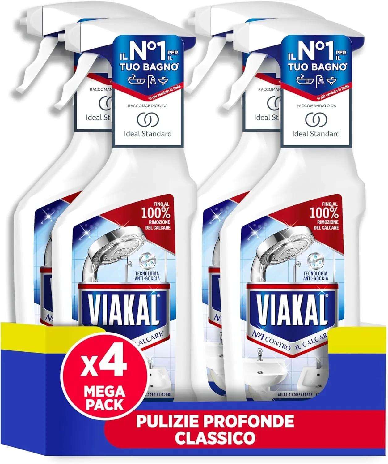 Viakal Spray Anticalcare Confezione 4x720ml