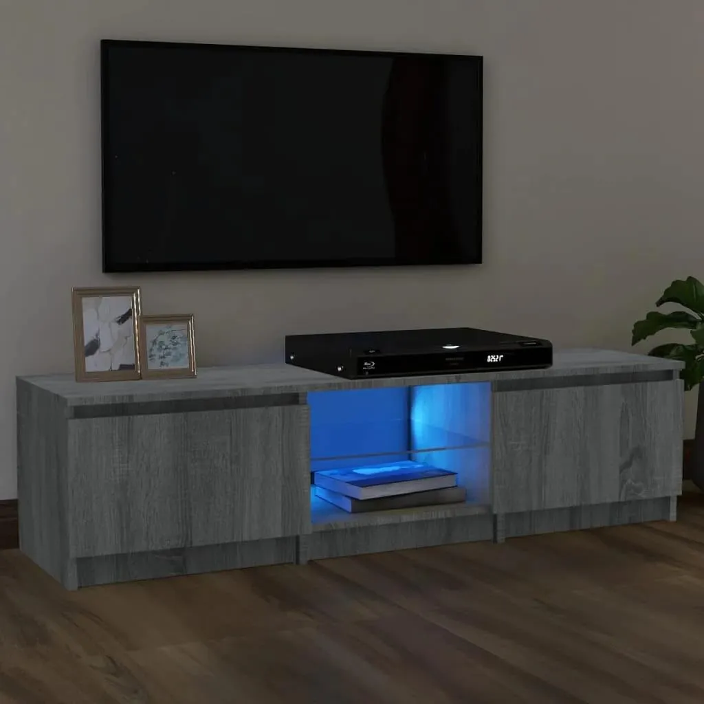 vidaXL Mobile Porta TV con Luci LED Bianco 140x40x35,5 cm