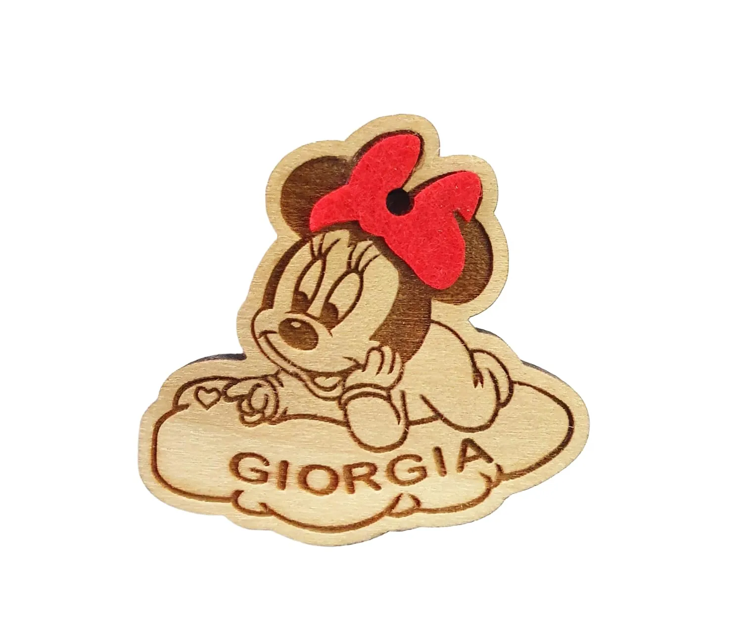 10 pz Ciondolini/Calamite Baby Minnie e Paperina su Nuvola Personalizzate