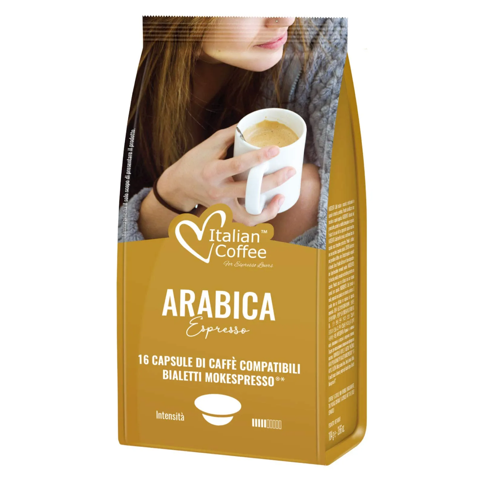 Italian Coffee 96 Capsule Caffè Compatibile con Bialetti Mokespresso