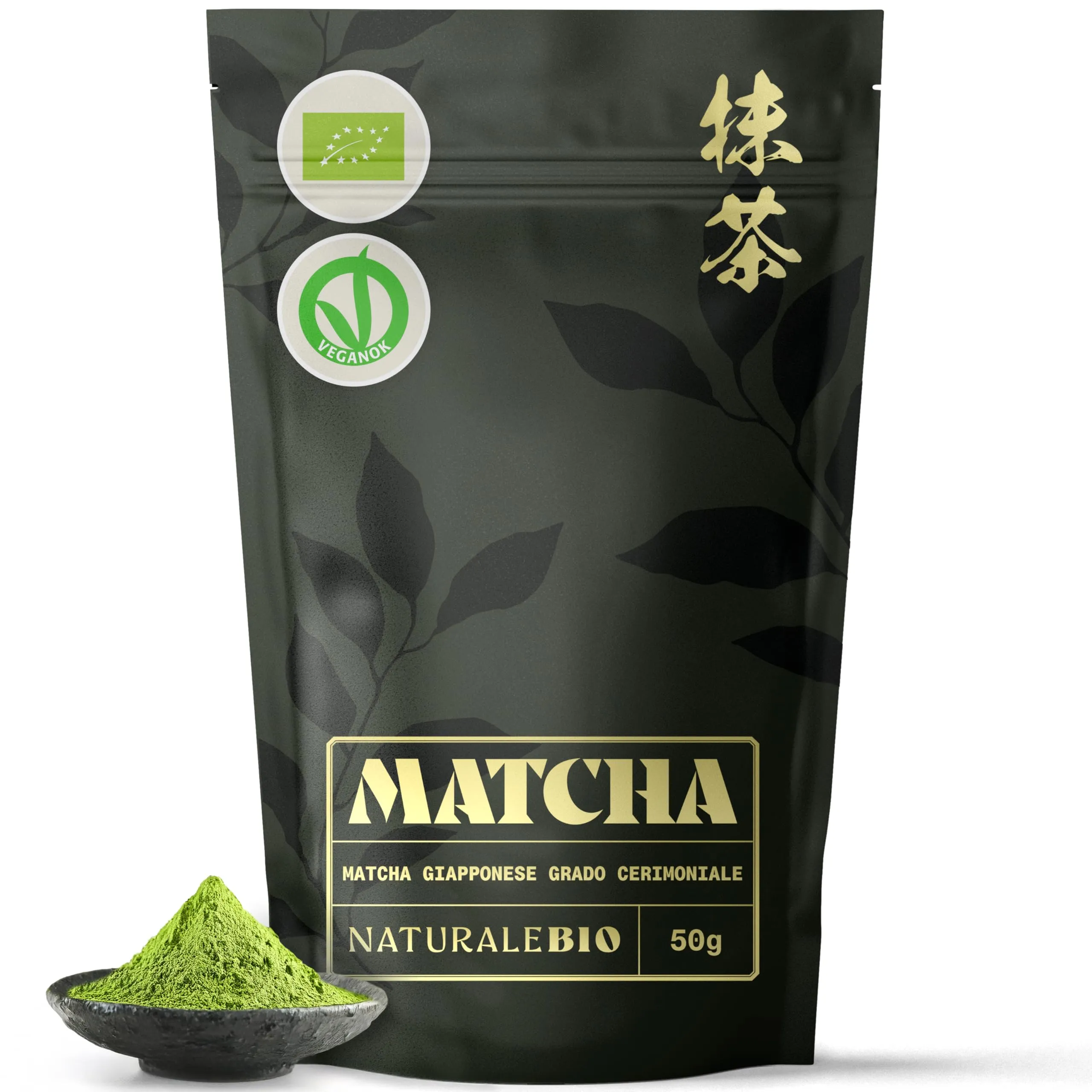 Tè Verde Matcha Biologico NaturaleBio - Grado Cerimoniale A, 50g