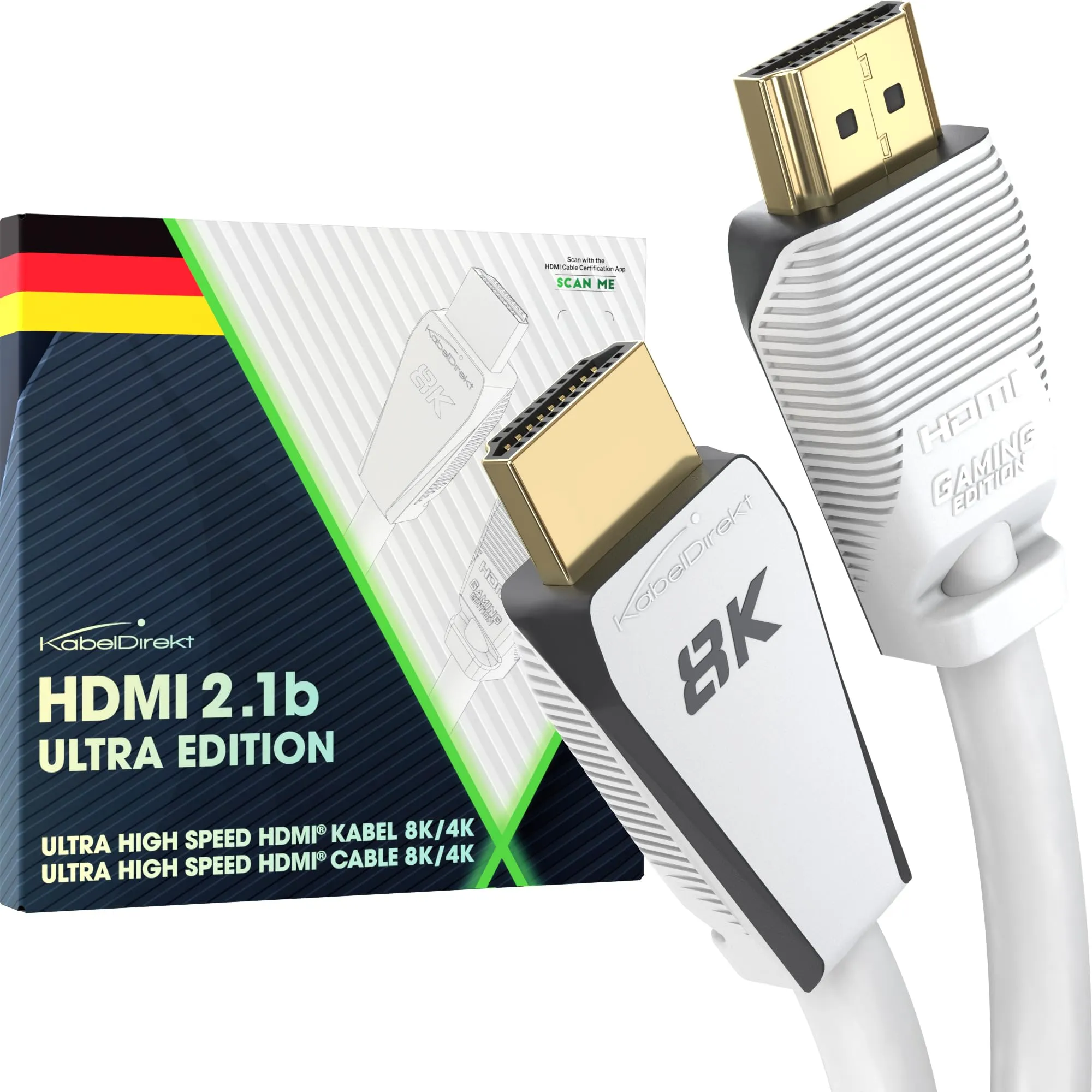 KabelDirekt Cavo HDMI 2.1 8K Edizione Gamer Certificata - 3m