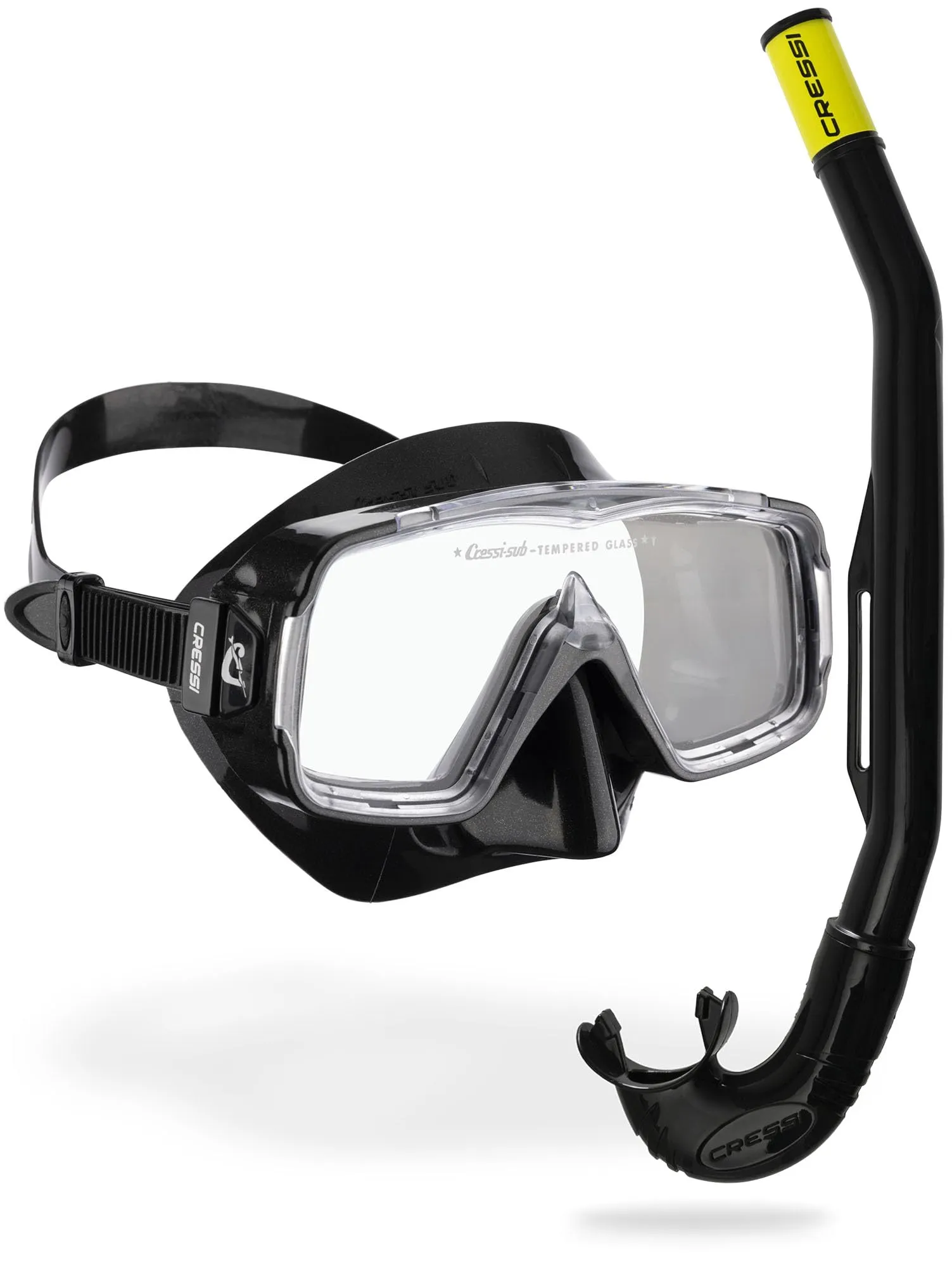 Cressi Sirena & Island 2.0 Black/Black - Set Combo Snorkeling