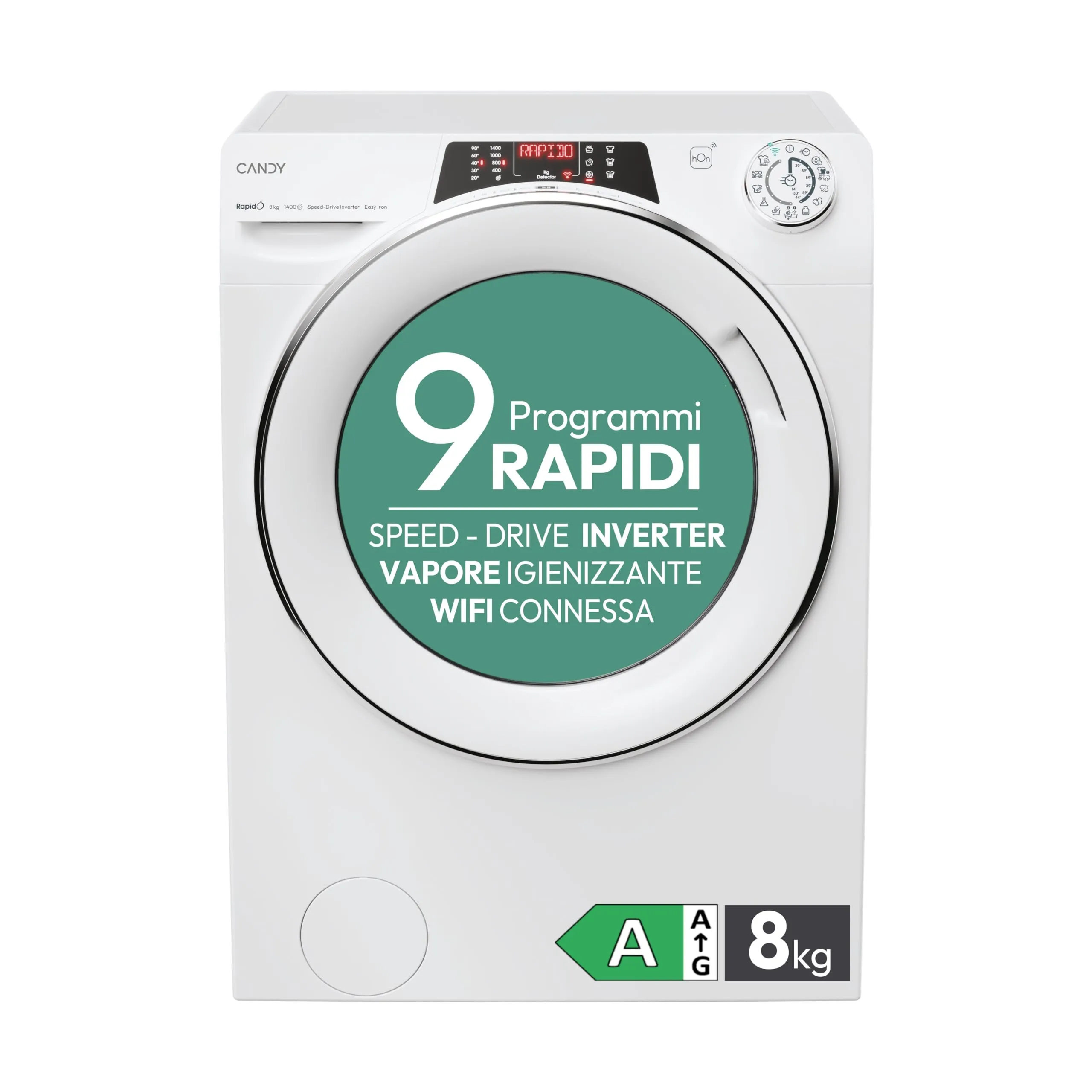 Candy RapidÓ RO 1486DWMCT1-S Lavatrice a Carica Frontale 8 Kg Classe A