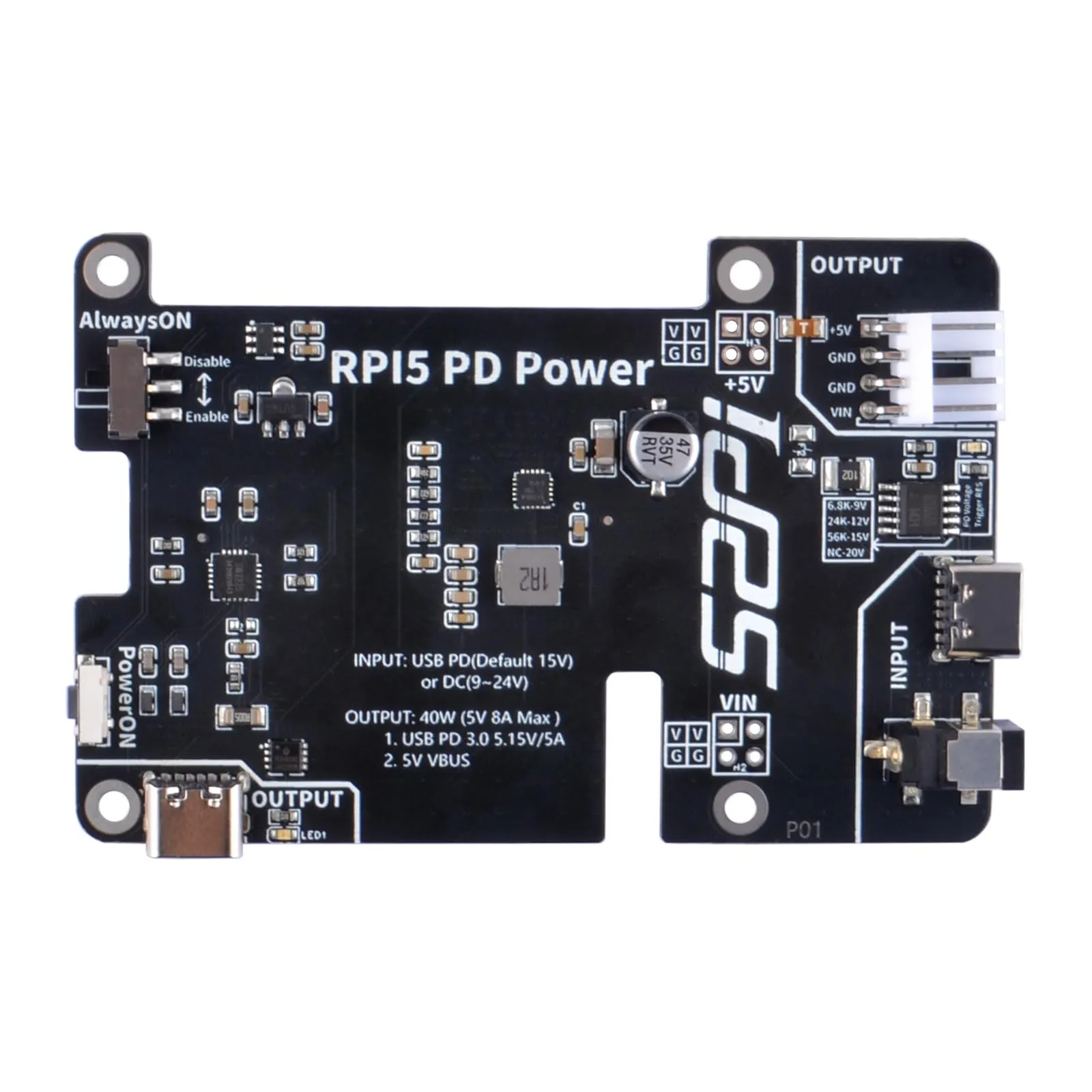 GeeekPi PD Power Expansion Board per Raspberry Pi 5