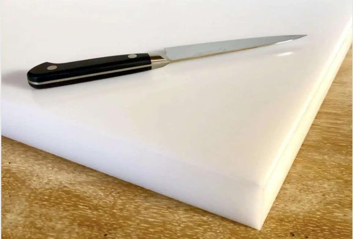 Lastra in Polietilene HD 300 Bianco Alimentare - Spessore 20mm, Dimensioni 500x500mm