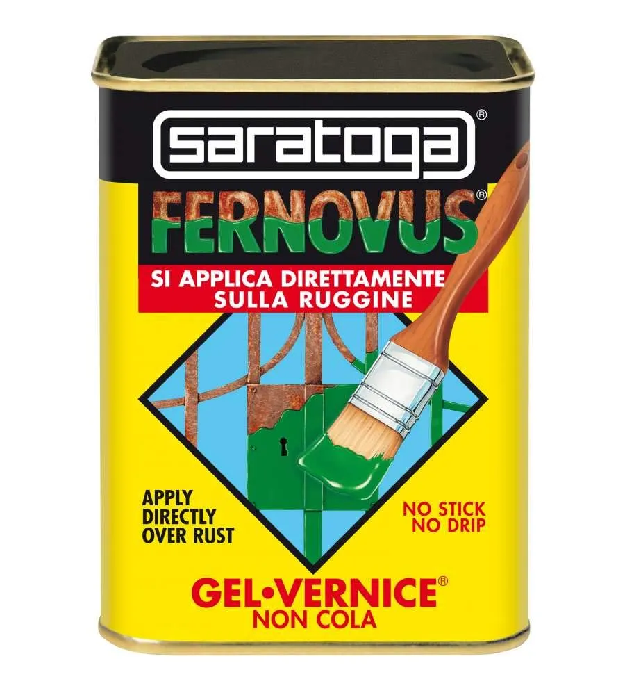 SARATOGA Vernice Gel Antiruggine Pronta All'Uso Senza Bisogno Di Trattamenti Preliminari, Latta Da 750 Ml Grafite Ferro Antico