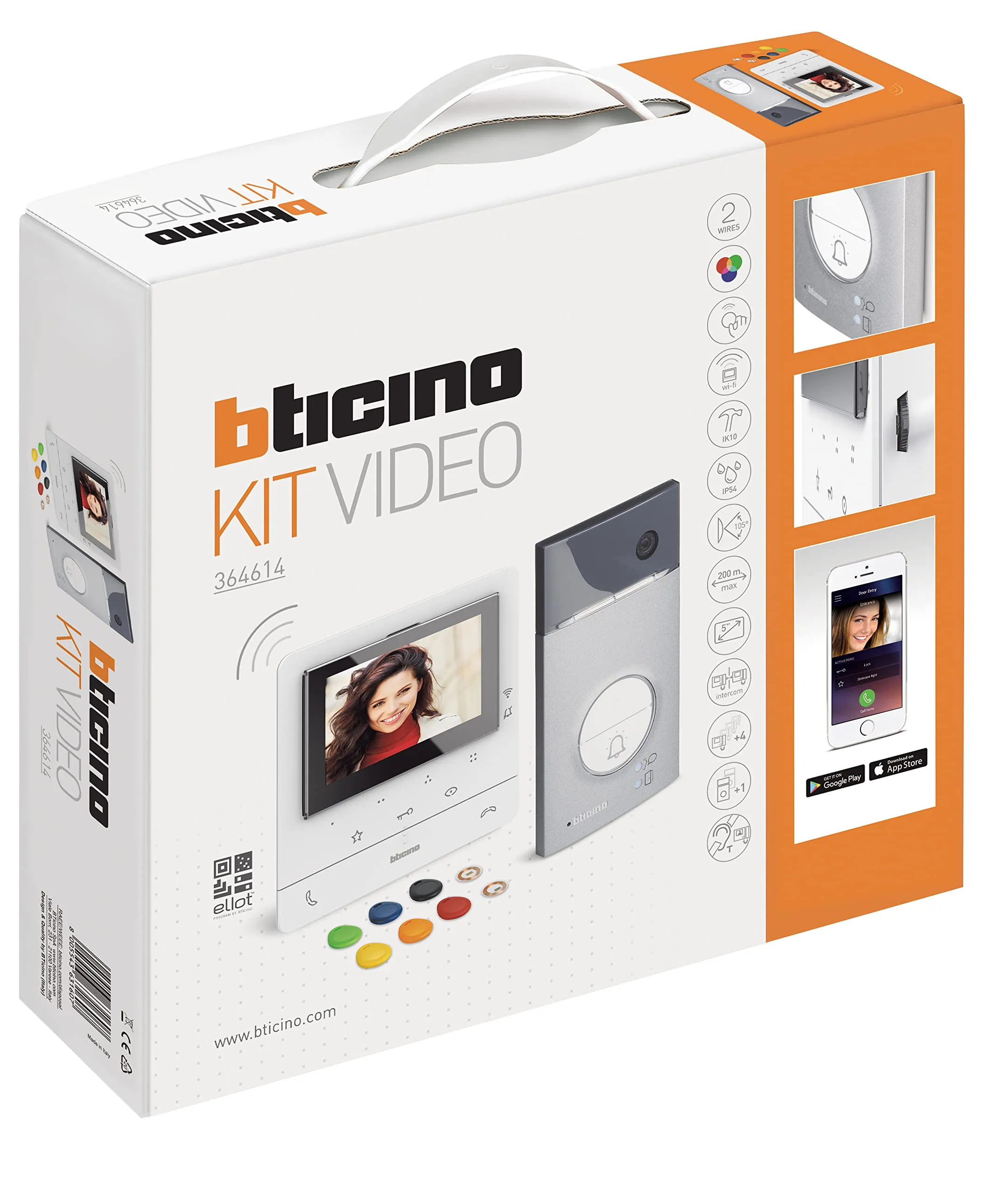 Kit Videocitofono Bticino Classe 100 X16E Monofamiliare L3000 WiFi