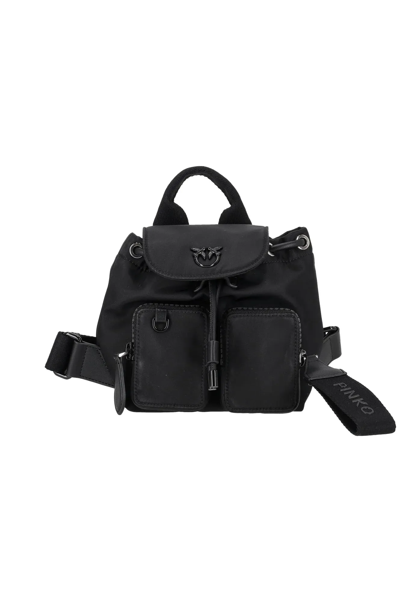 Pinko Vagabond Backpack Mini Recycled Nylon - Zaino Donna Nero