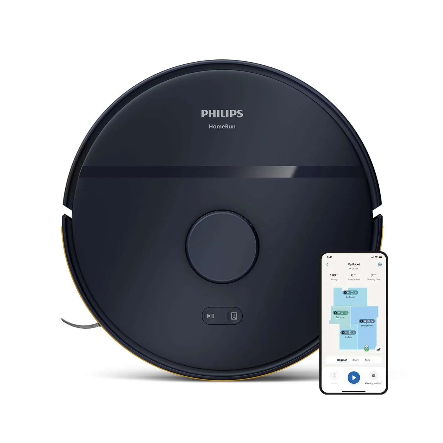 Philips HomeRun Serie 2000 XU2000/10 - Robot Aspirapolvere e Lavapavimenti 2-in-1