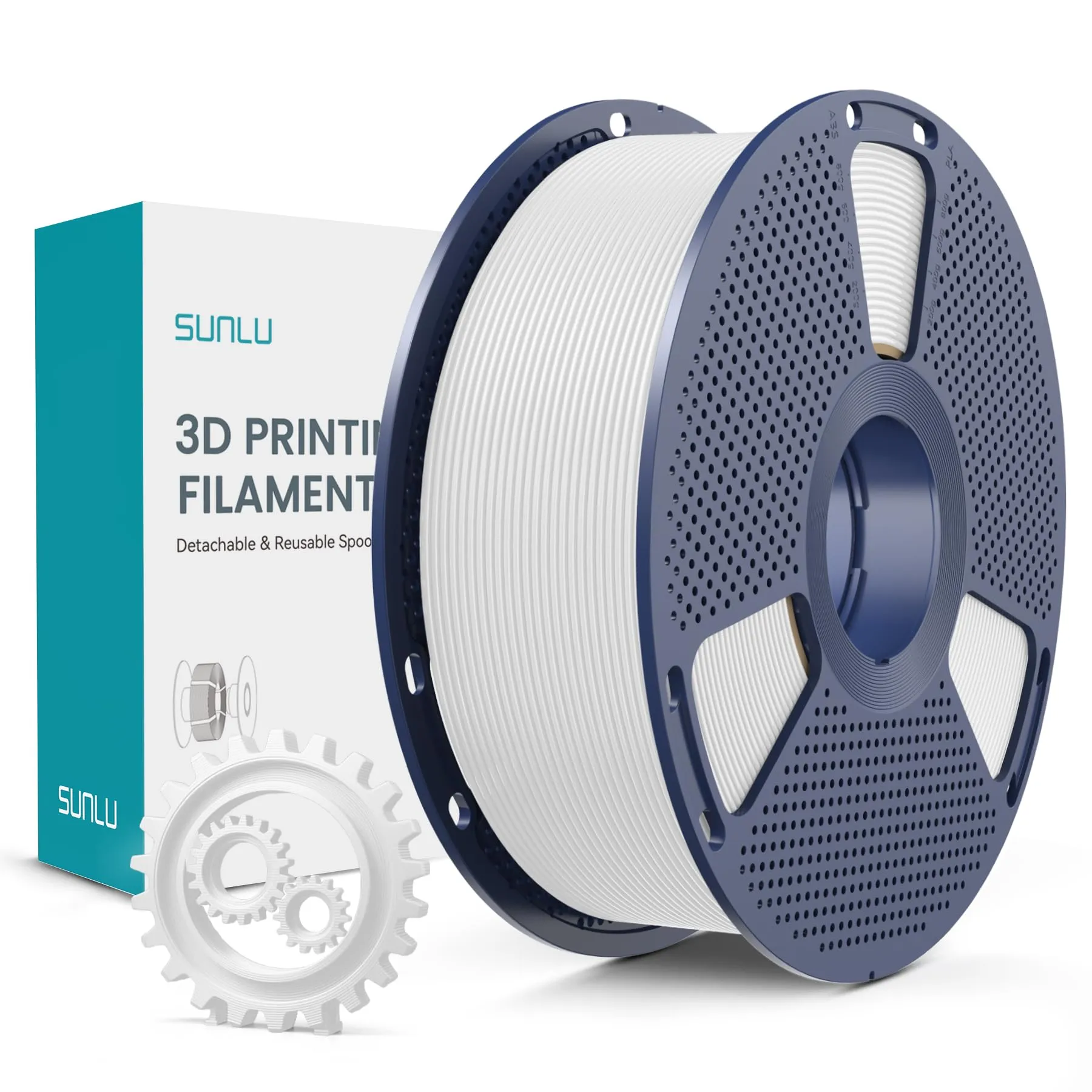 SUNLU PLA+ Filamento 1.75mm - Bianco