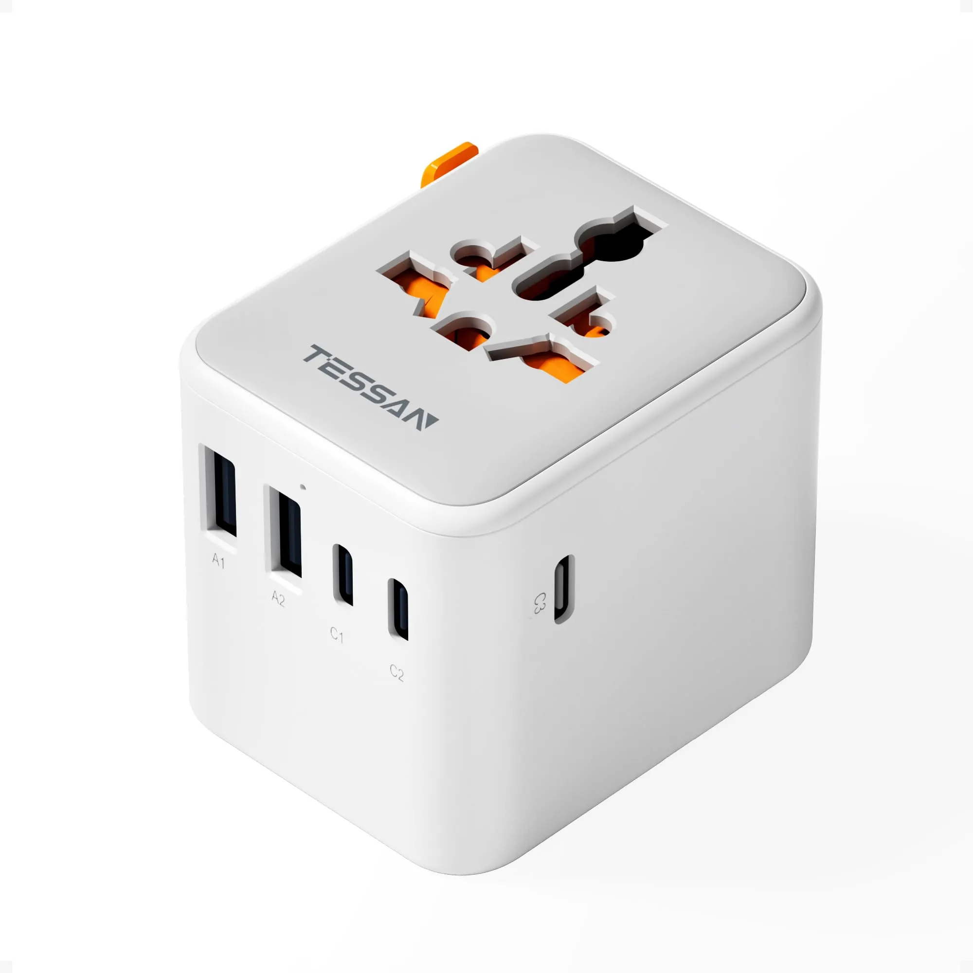 Adattatore Universale da Viaggio TESSAN con 3 USB-C e 2 USB-A