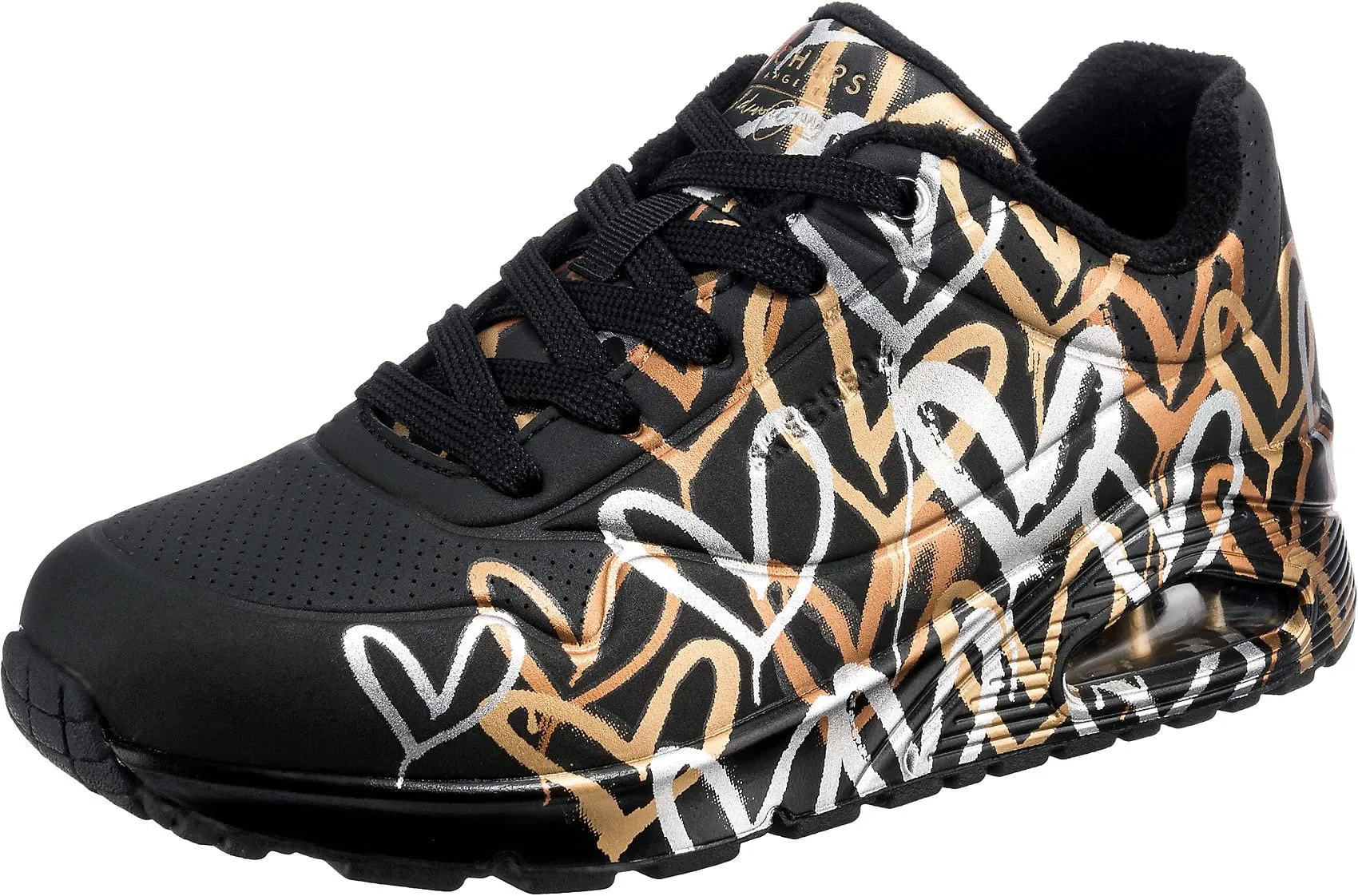 Skechers Uno - Golden Air, Sneakers Donna, Nero/Oro