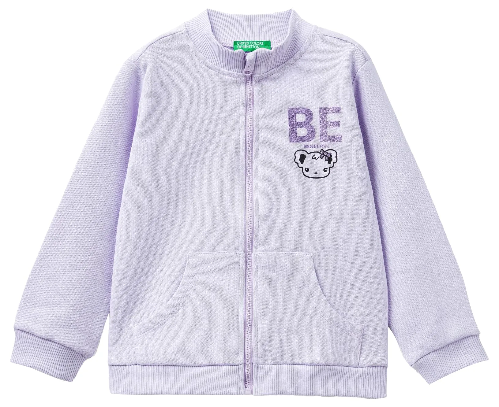 United Colors of Benetton Giacca M/L 3J70G502U Maglione Cardigan, Malva 26G, 90 Bambina