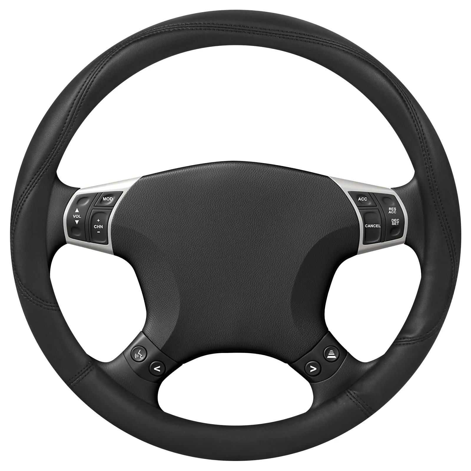 GLOSKIN Coprivolante Auto in Cuoio Nero Universale 37-38 cm