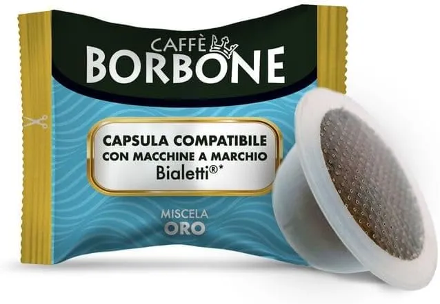 100 Capsule Caffè Borbone Miscela ORO Compatibili Bialetti Mokespresso