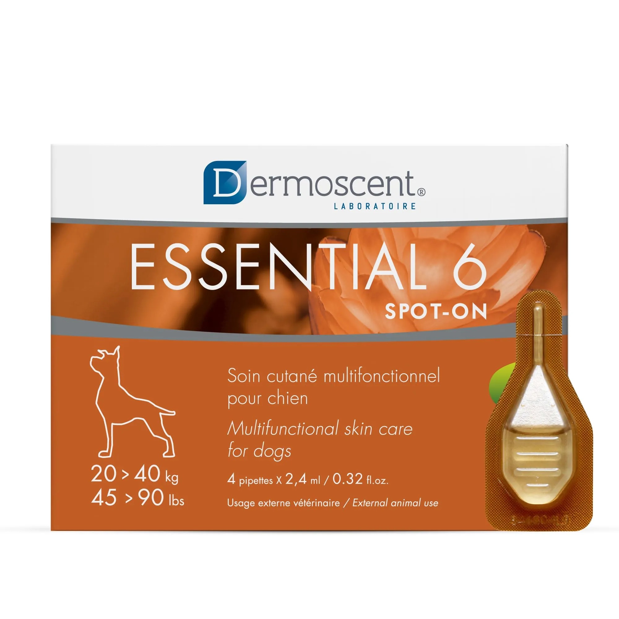 Dermoscent Spot-On Essential 6 Extra Large per Cani (40-60 kg)