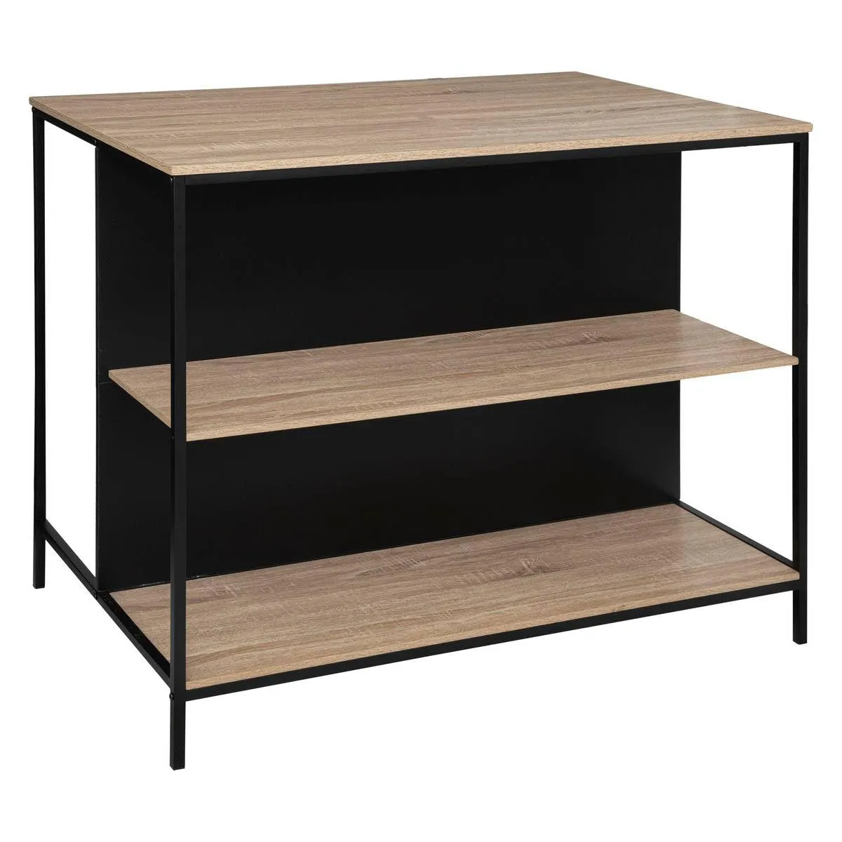 5five - Isola Bar Aliaj con Contenitore in Effetto Rovere Naturale