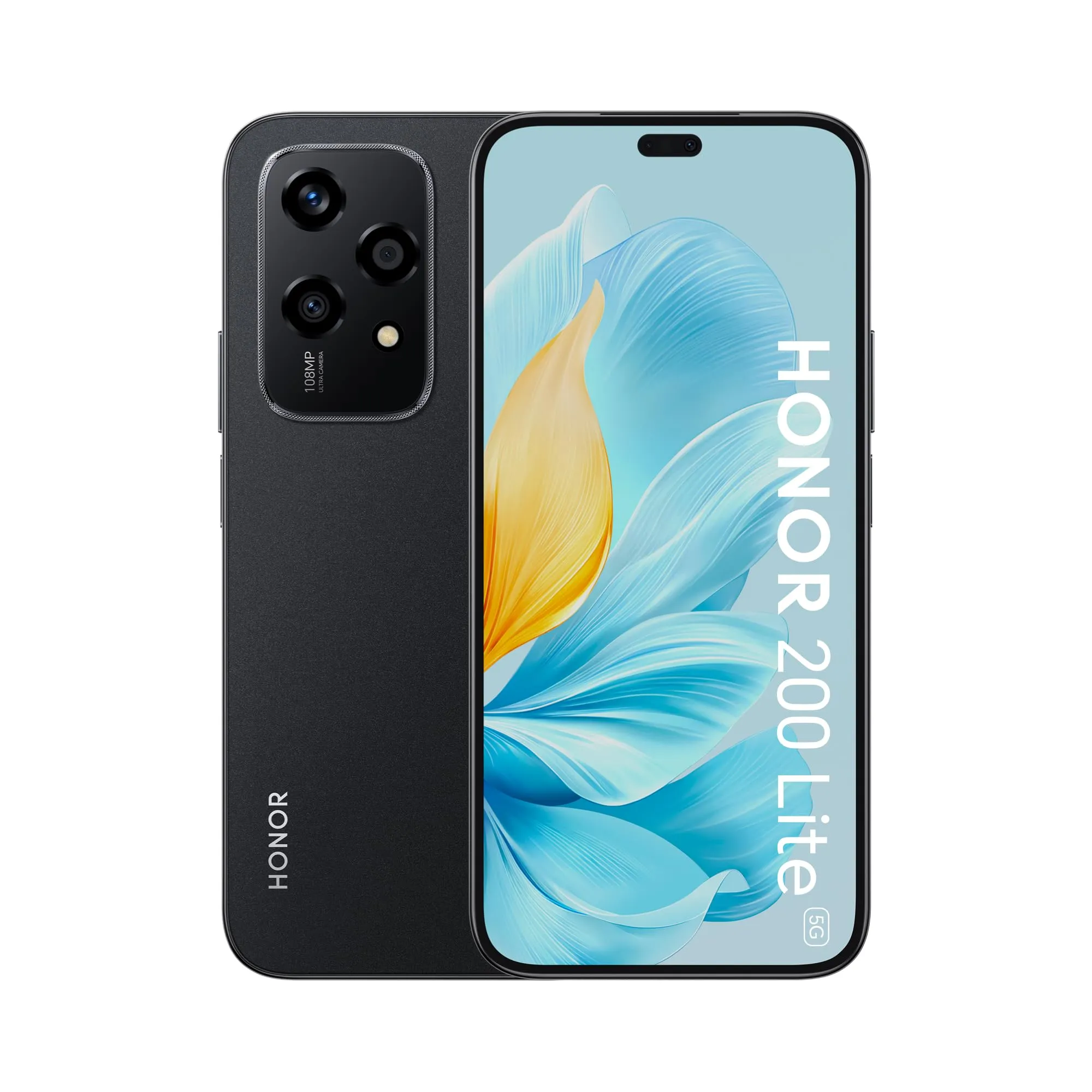 HONOR 200 Lite 5G Nero - Smartphone con fotocamera 108MP e schermo AMOLED