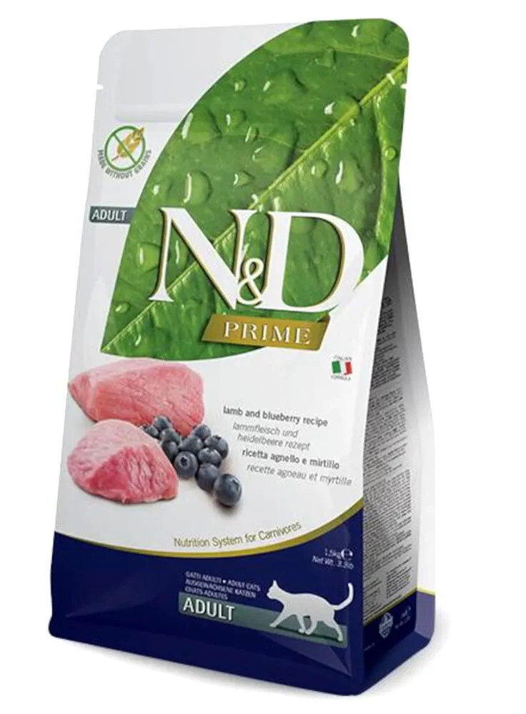N&D Prime Cat Lamb & Blueberry Adult - 10kg