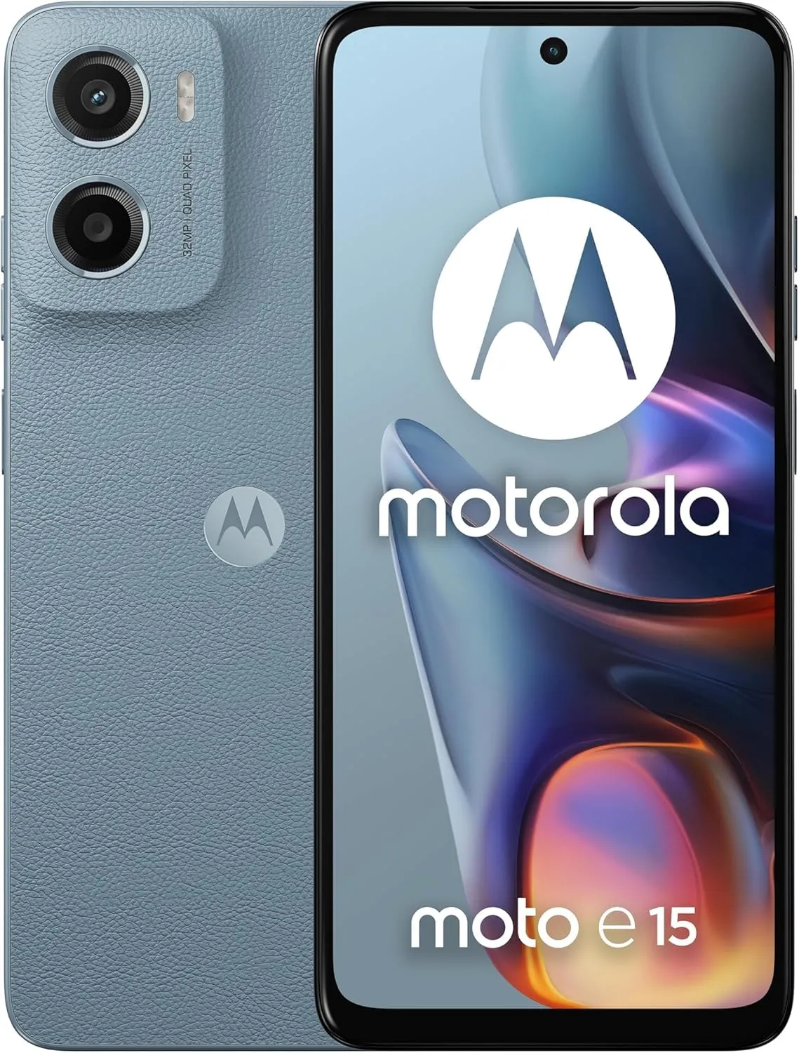 Motorola Moto E15 Blu - Smartphone 4G, Android 14 Go, Display 6.67", 2GB RAM, 64GB ROM