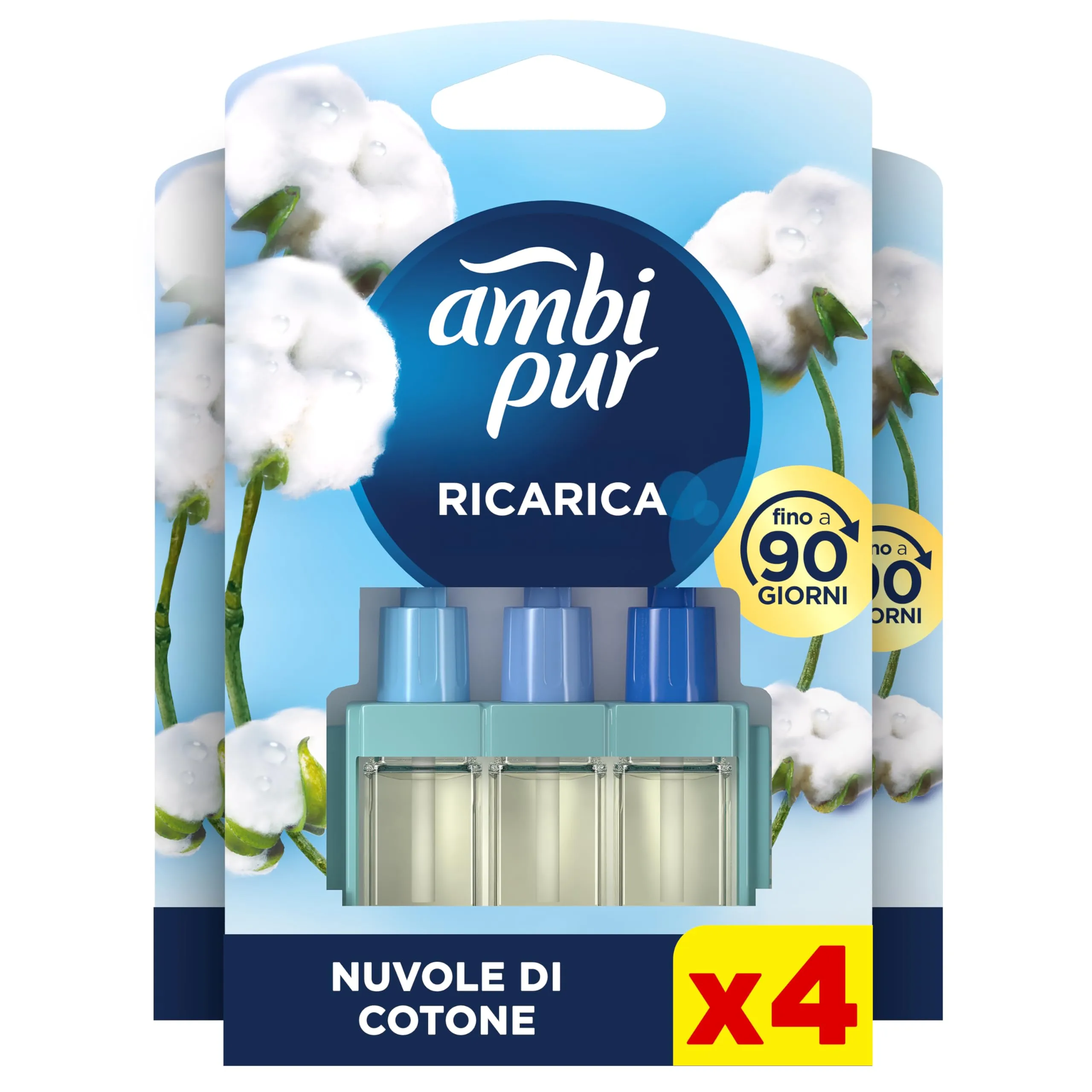 Ambi Pur 3Volution Nuvole di Cotone - 4 Ricariche