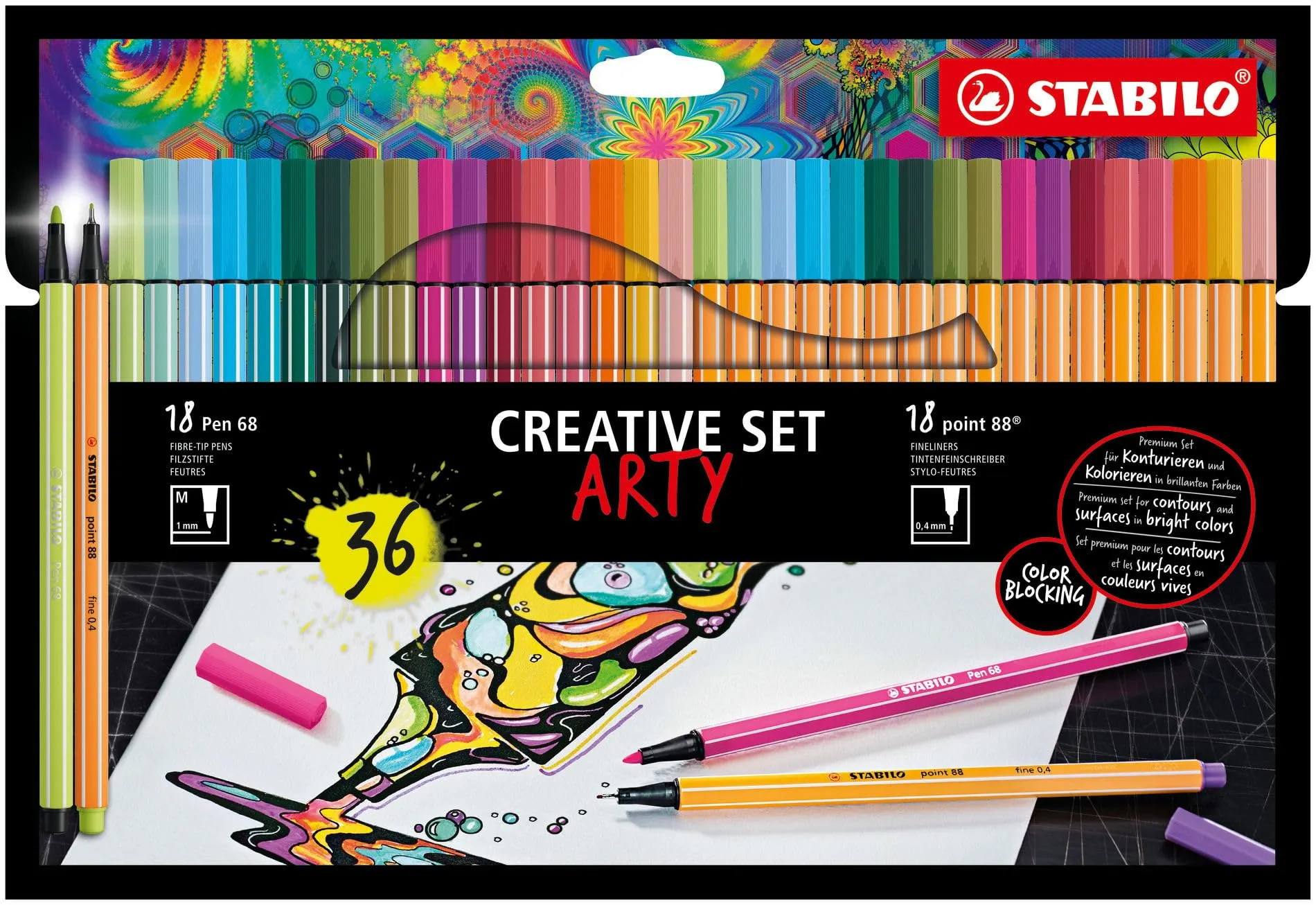 STABILO ARTY Creative Set - Astuccio da 36