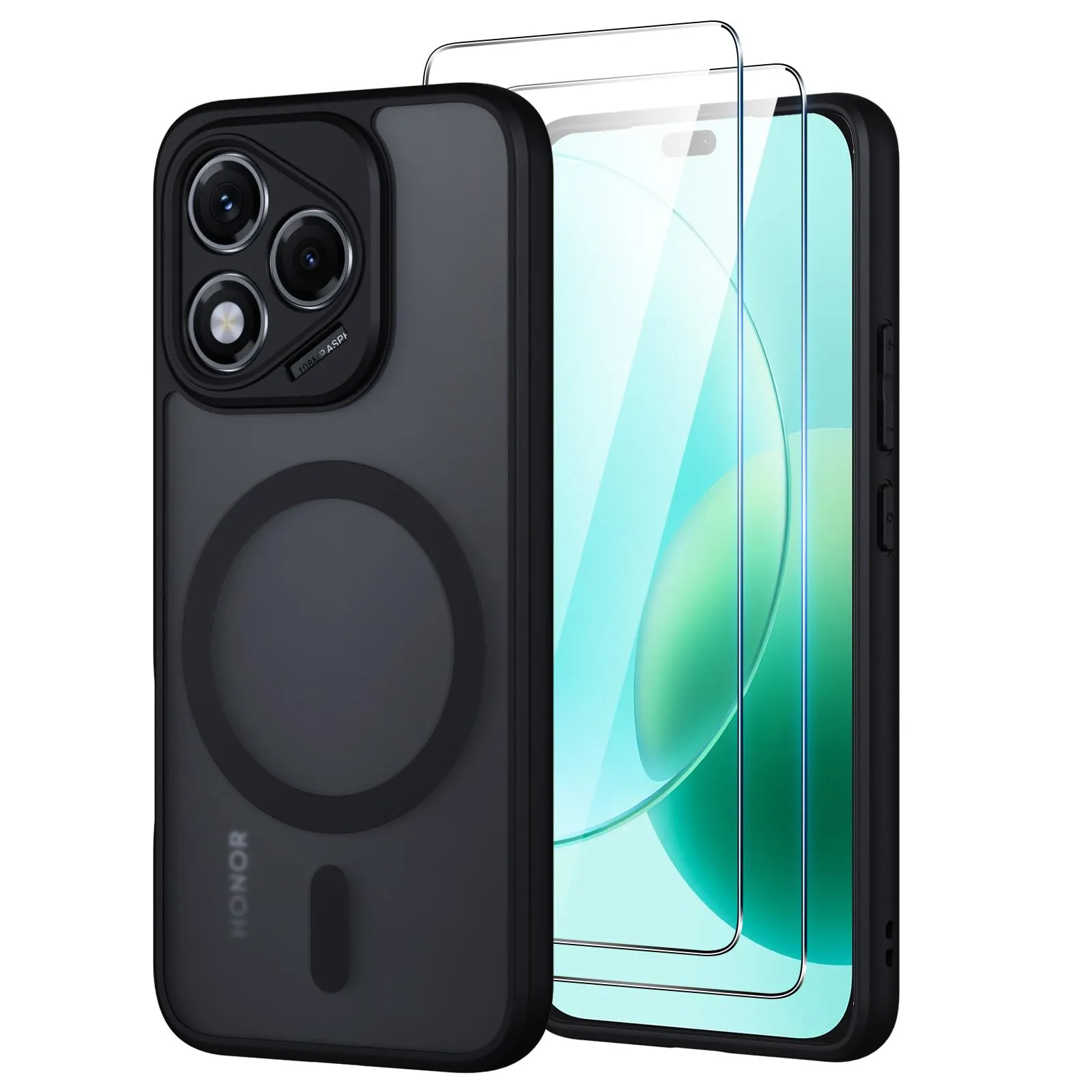 Custodia Magnetica Compatibile con MagSafe per Honor 400 Lite 5G con Vetro Temperato