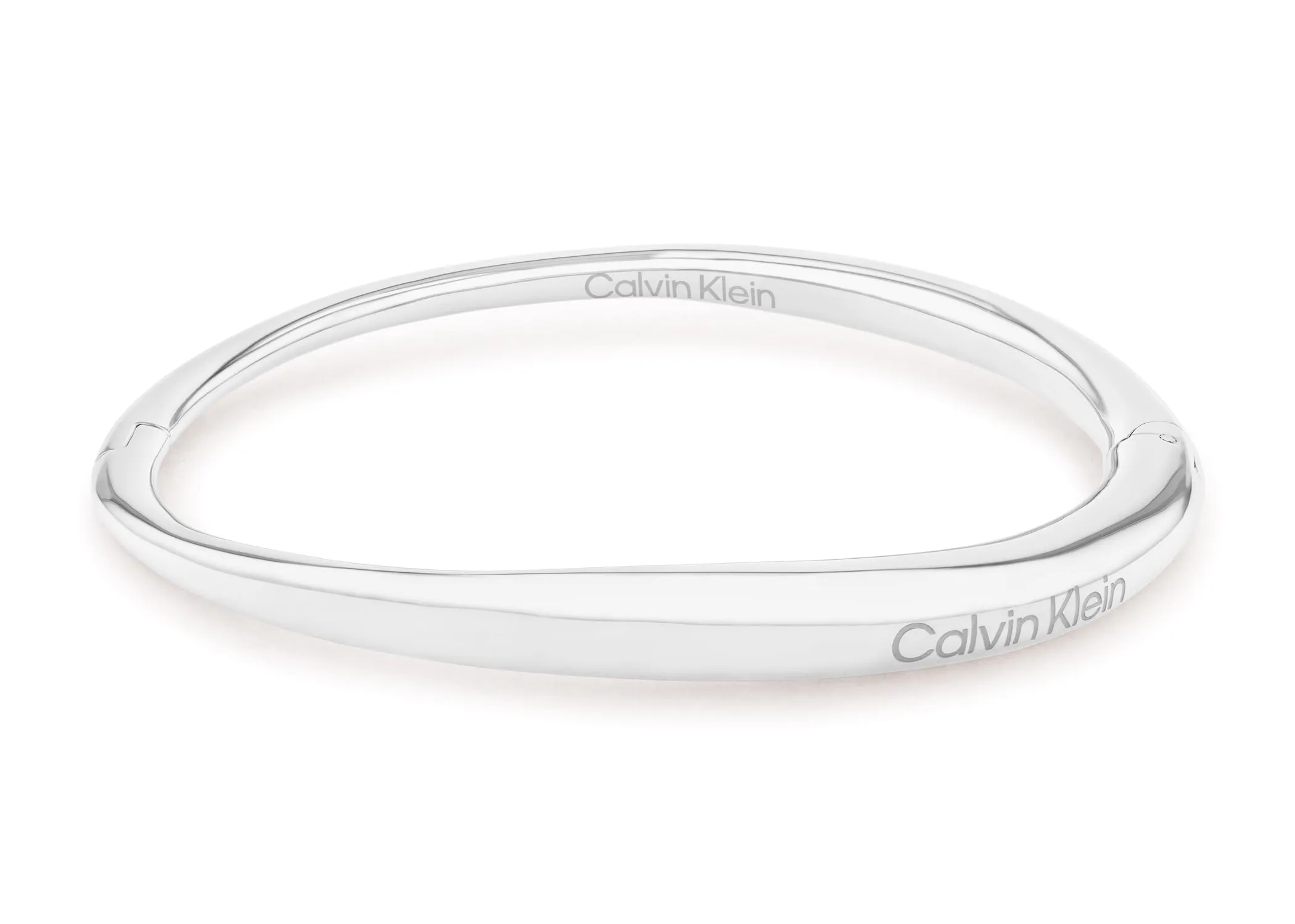 Calvin Klein Braccialetto Rigido Elongated Drops Argento