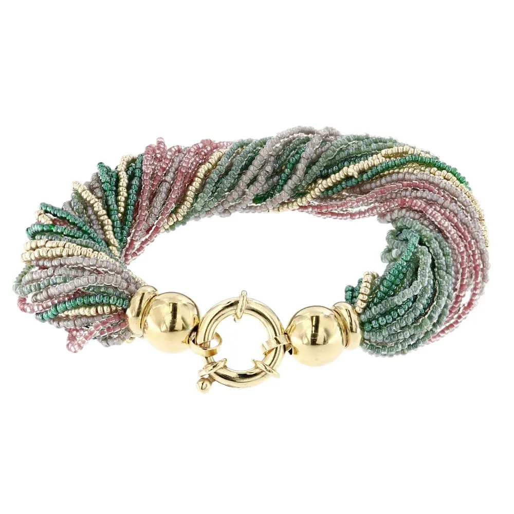Bracciale Multifili Venetiaurum in Vetro e Argento 925 - Gioiello Made in Italy Certificato
