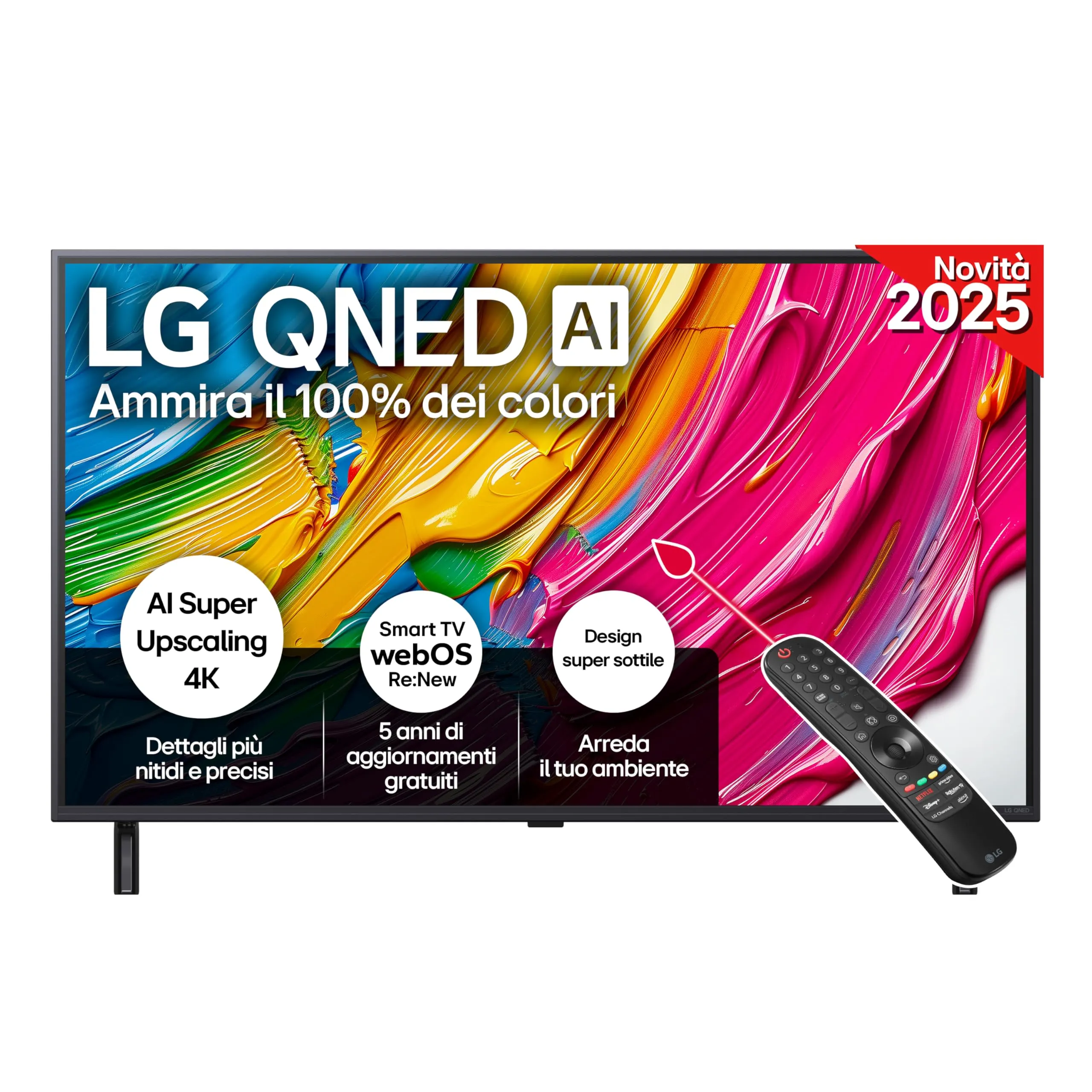 LG QNED AI QNED86 43 pollici Smart TV 4K 43QNED80A6A (Modello 2025)