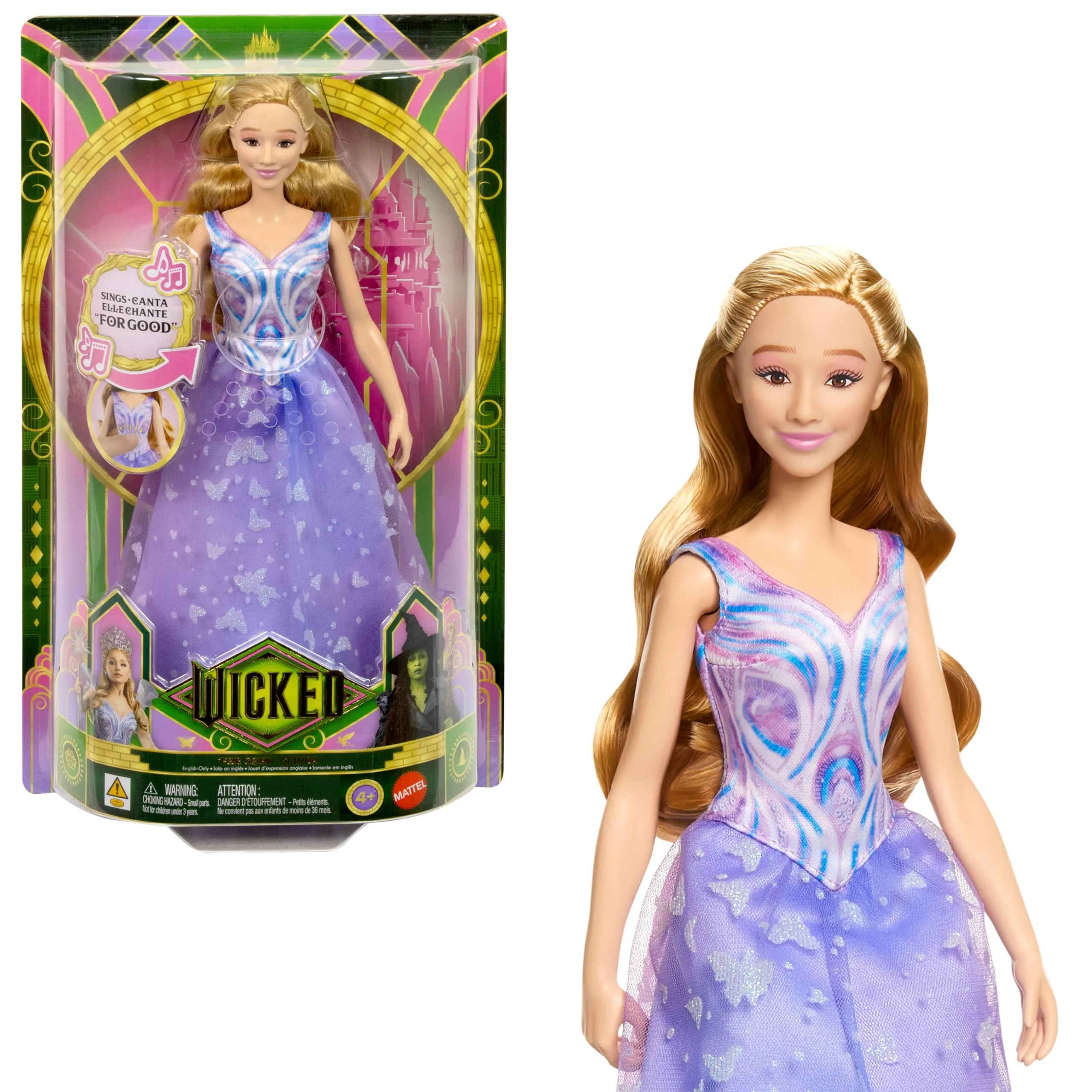 Mattel Universal Wicked: For Good - Glinda Cantante, bambola da collezione