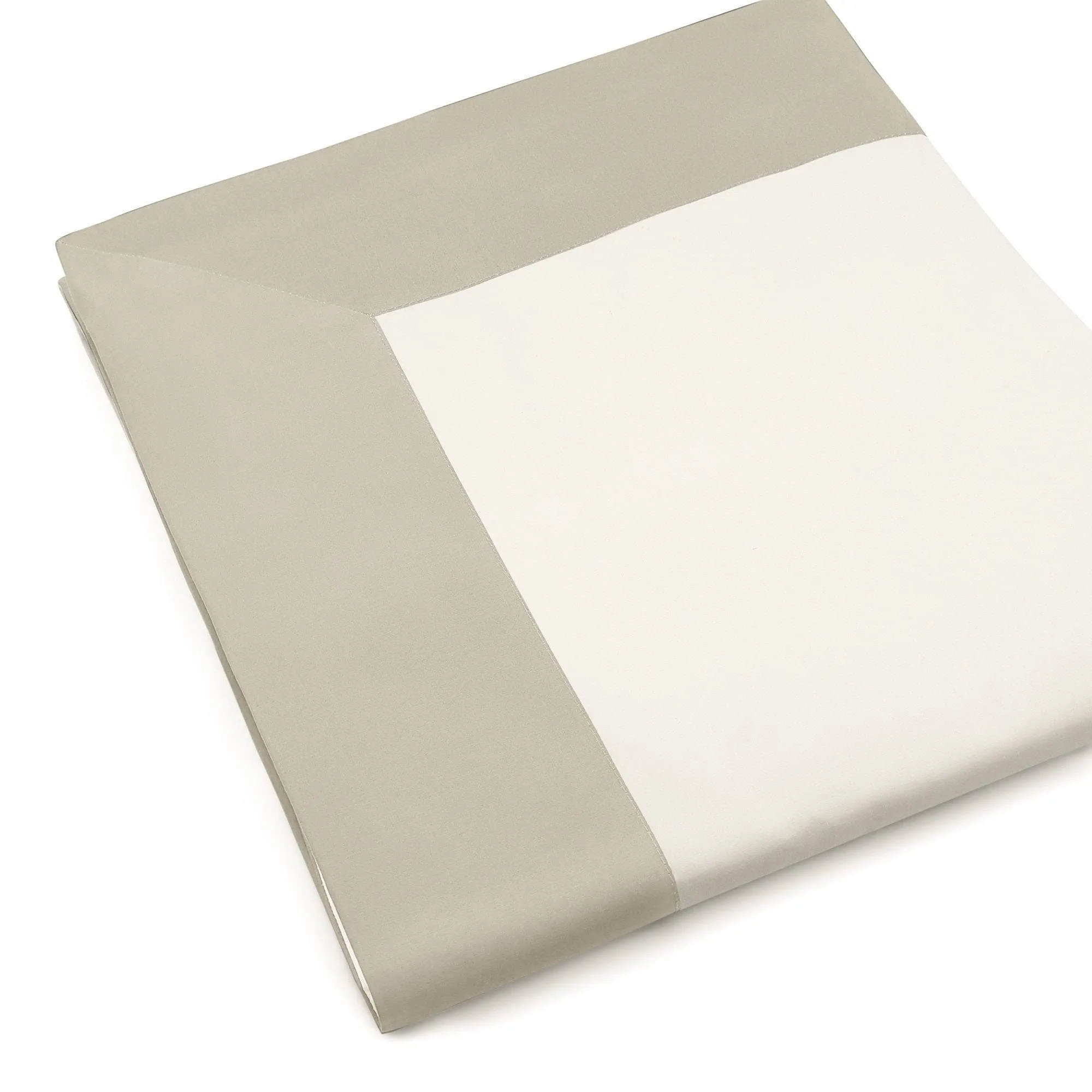 Lisola Set Completo Lenzuola Matrimoniali, Cotone e Raso, 1 Lenzuolo da Sopra 250x290cm + 1 Lenzuolo da Sotto 180x200x30cm + 2 Federe 80x50cm, Made in Italy, Modello: Diamante, Sabbia