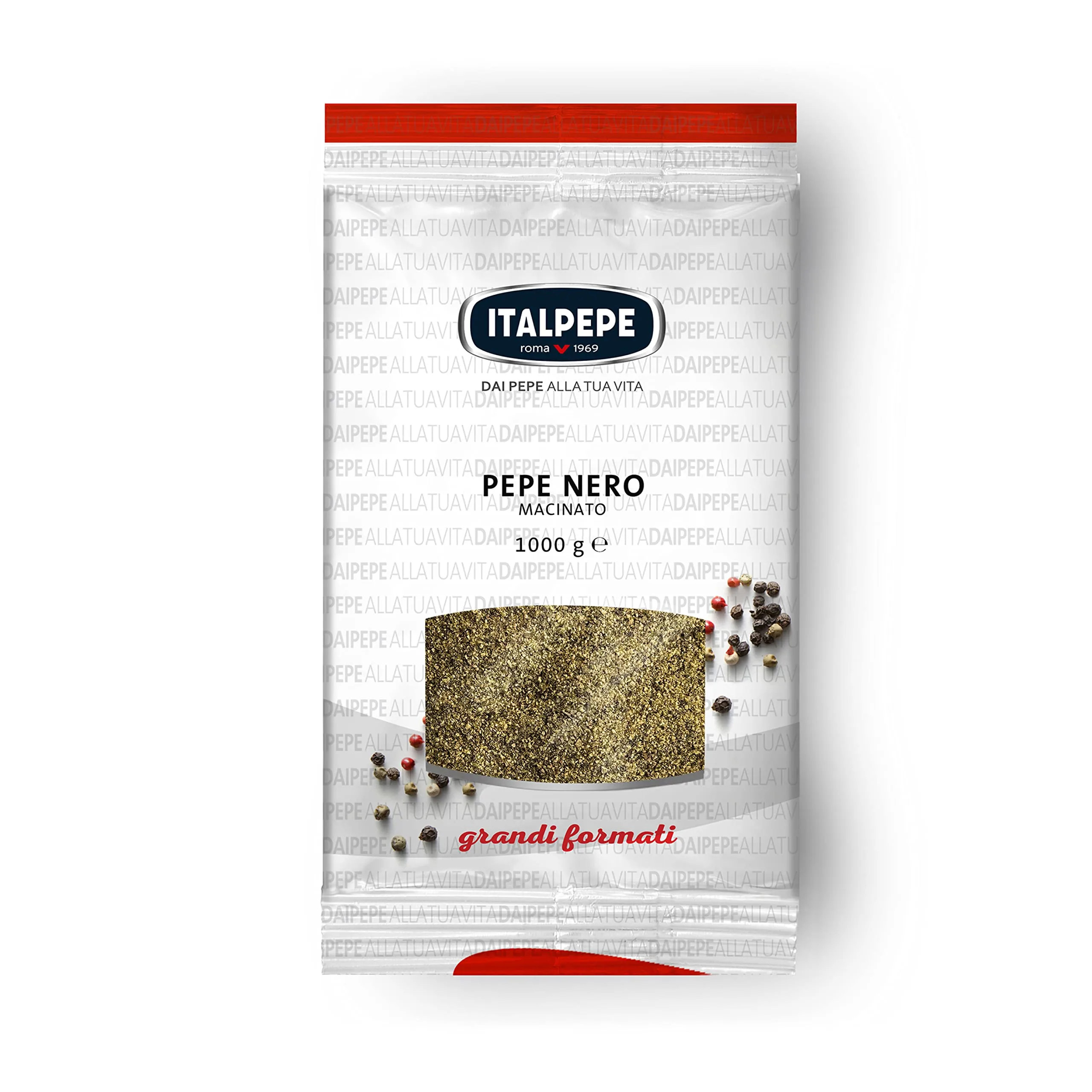 Italpepe Pepe Nero Macinato 1kg - Aroma Intenso per Esaltare Ogni Piatto