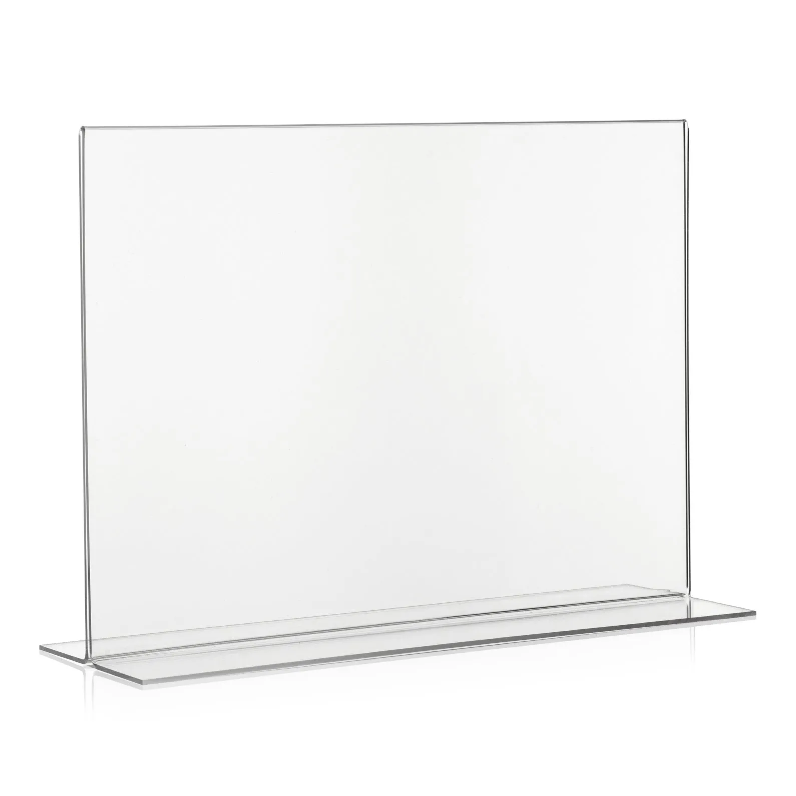 VITAdisplays Supporto a T Formato Orizzontale DIN A4 in Plexiglas