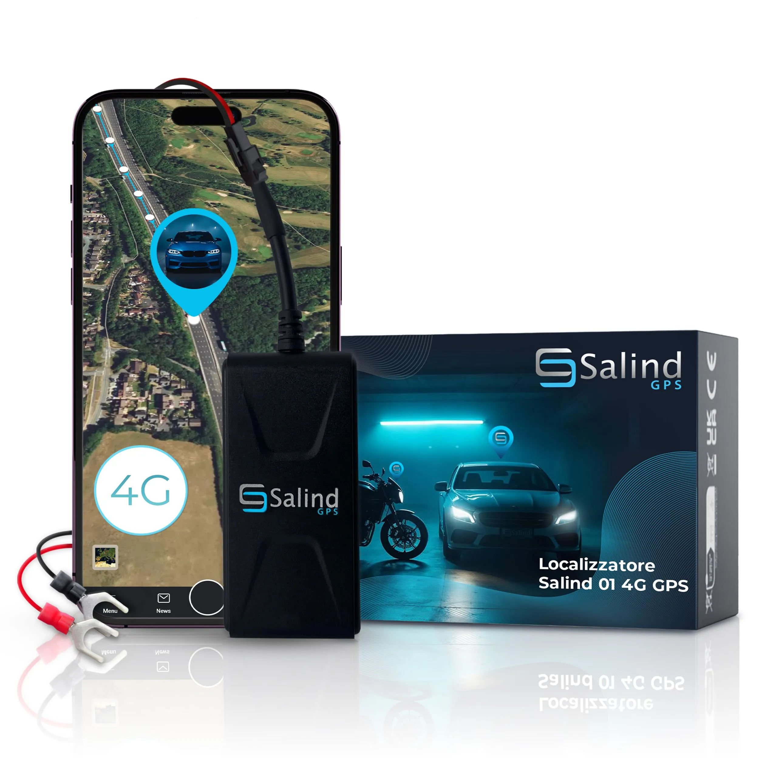 Salind 01 4G GPS Tracker per Auto e Veicoli