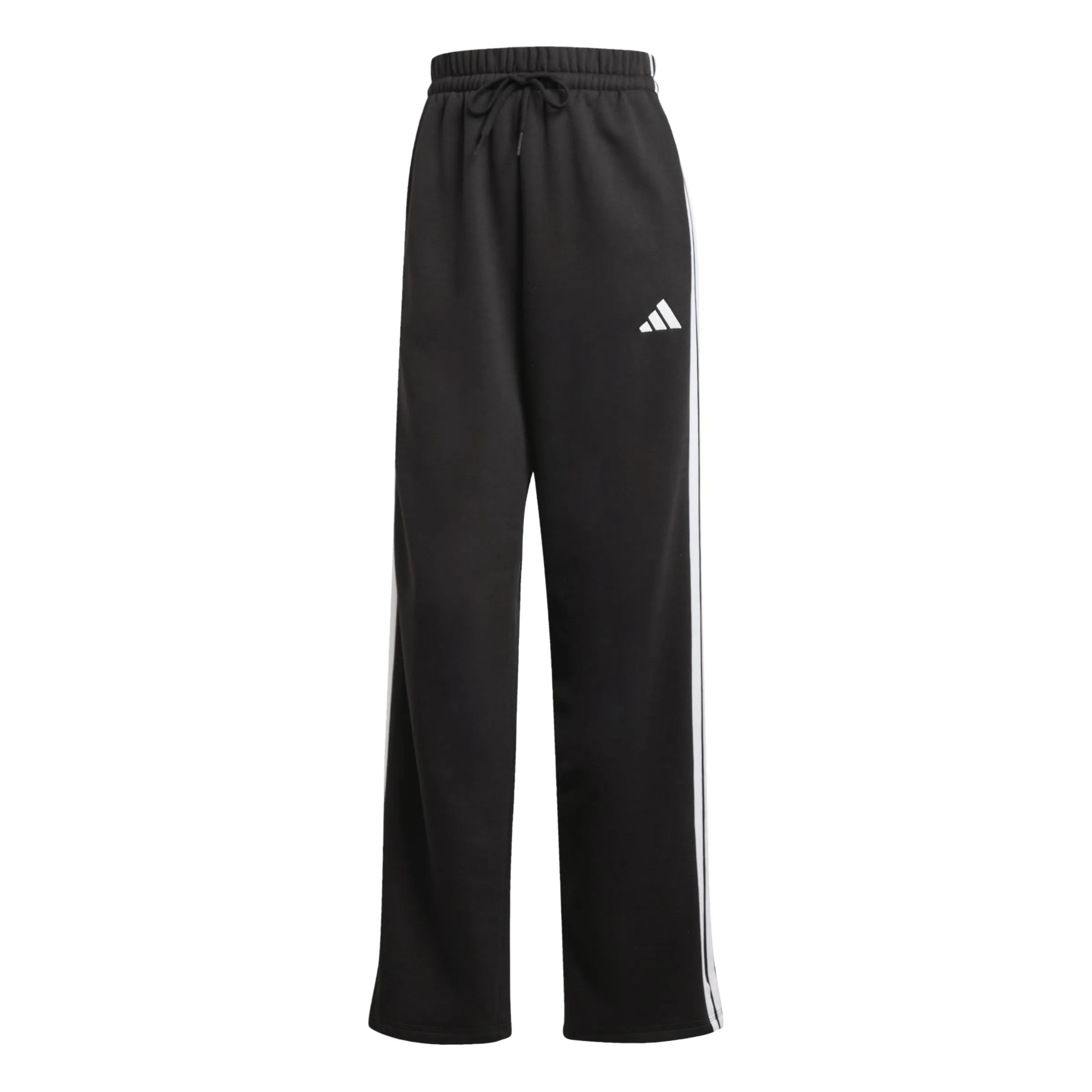 Pantaloni Sportivi da Donna Adidas Essentials 3-Stripes Open Hem Fleece, Nero/Bianco